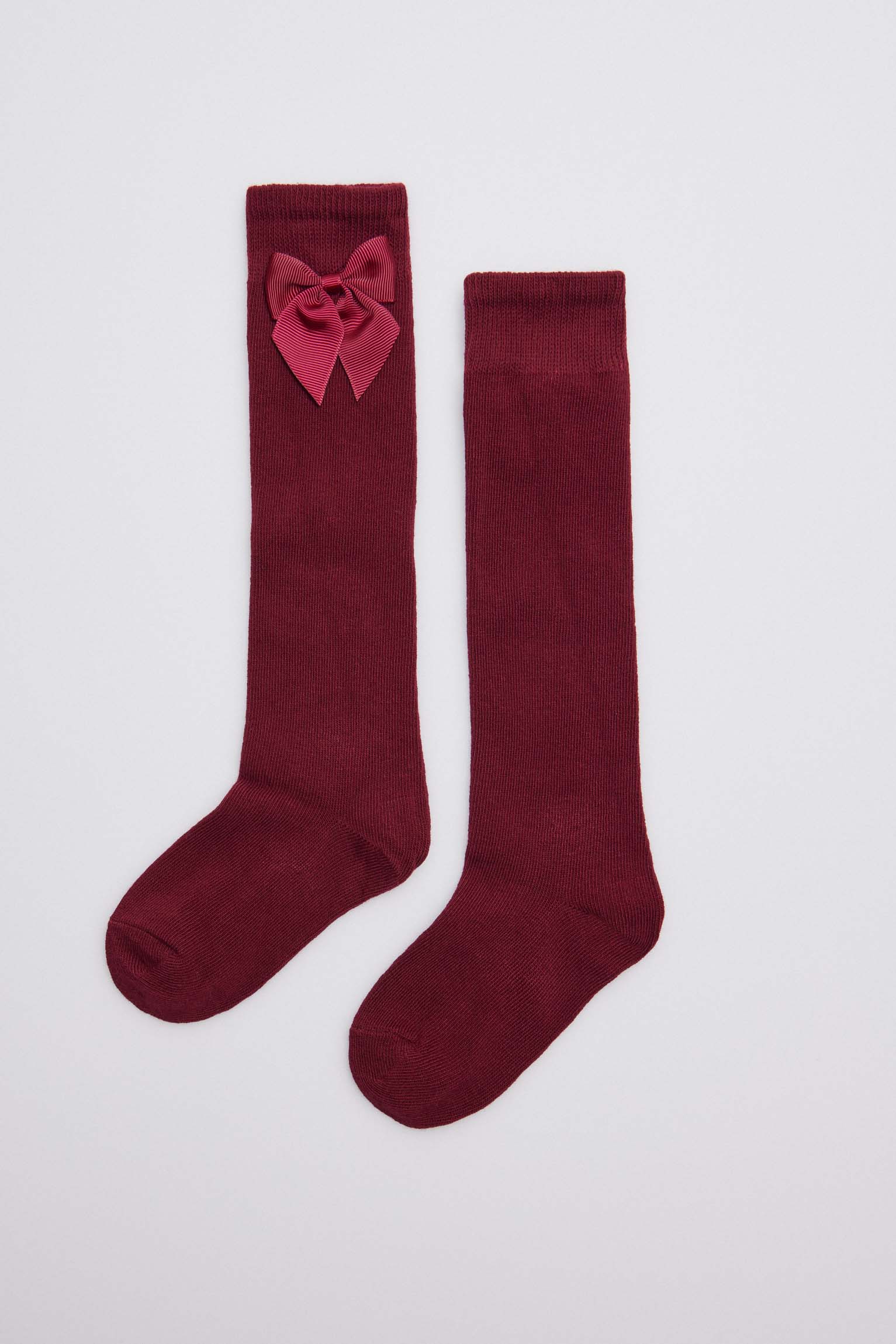 Calcetines largos granate