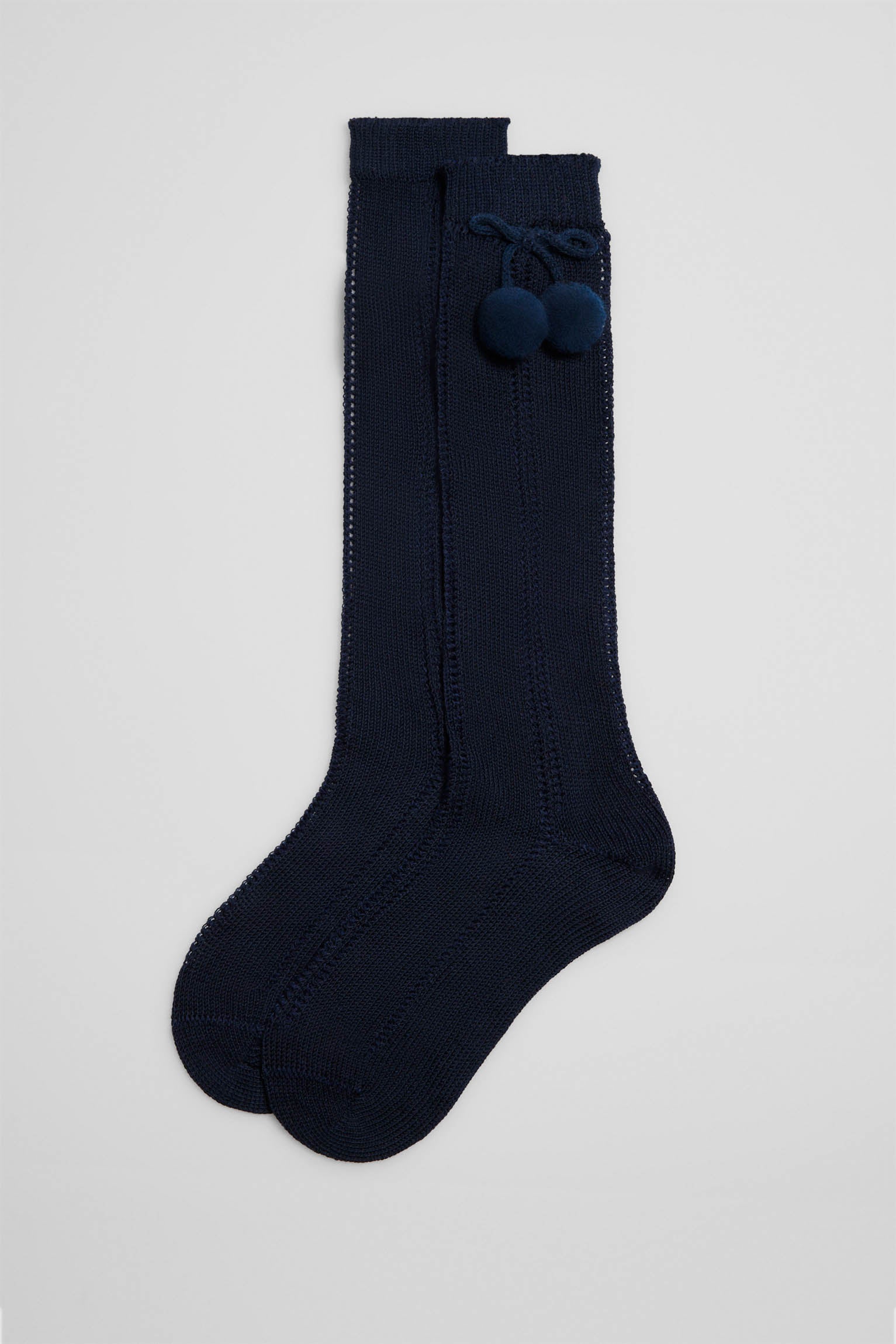 Calcetines calados largos infantiles marino