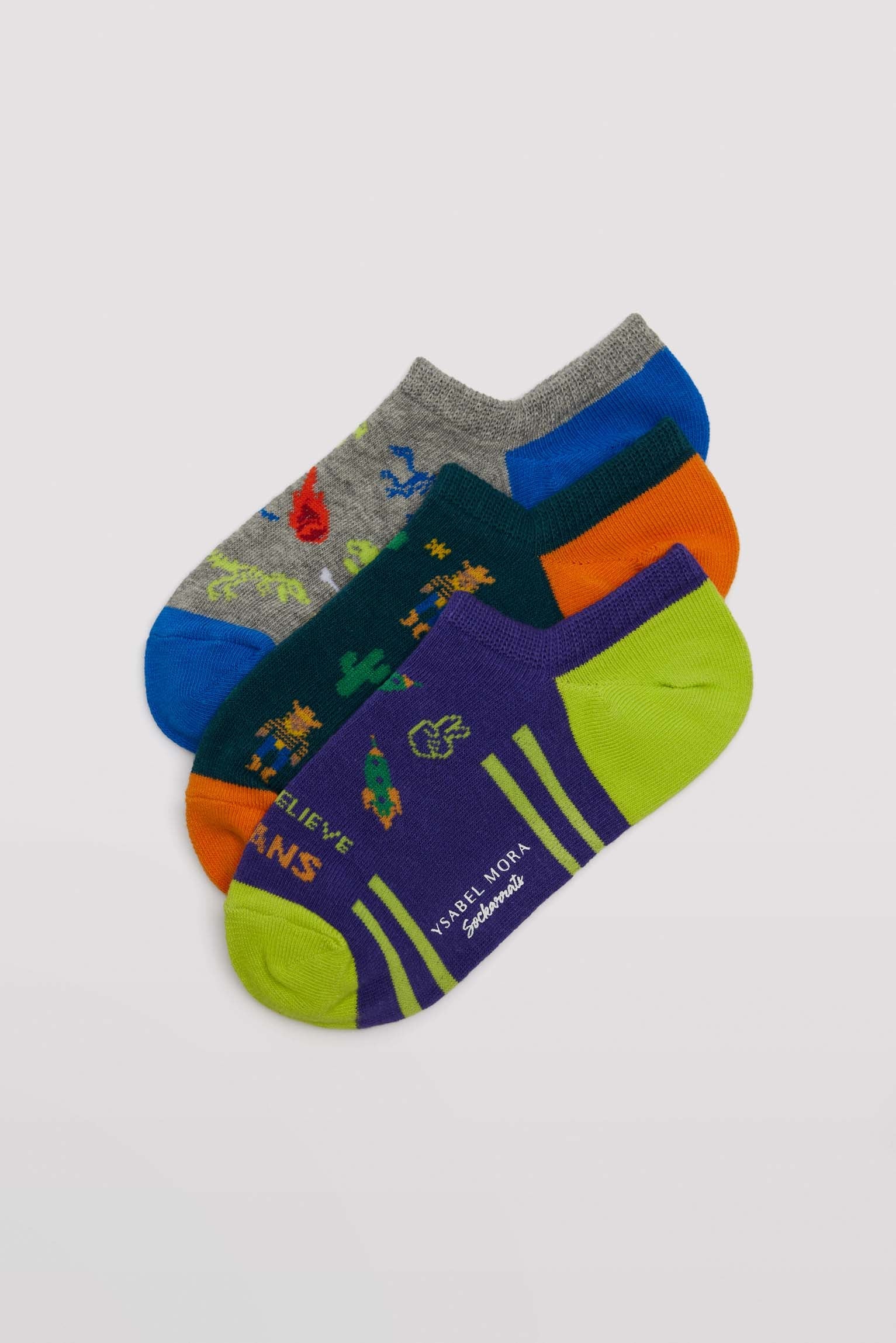 Pinkis estampados oscuros Sockarrats pack de 3