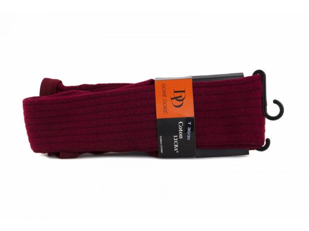 Leotardo burdeos de canalé Doré Doré