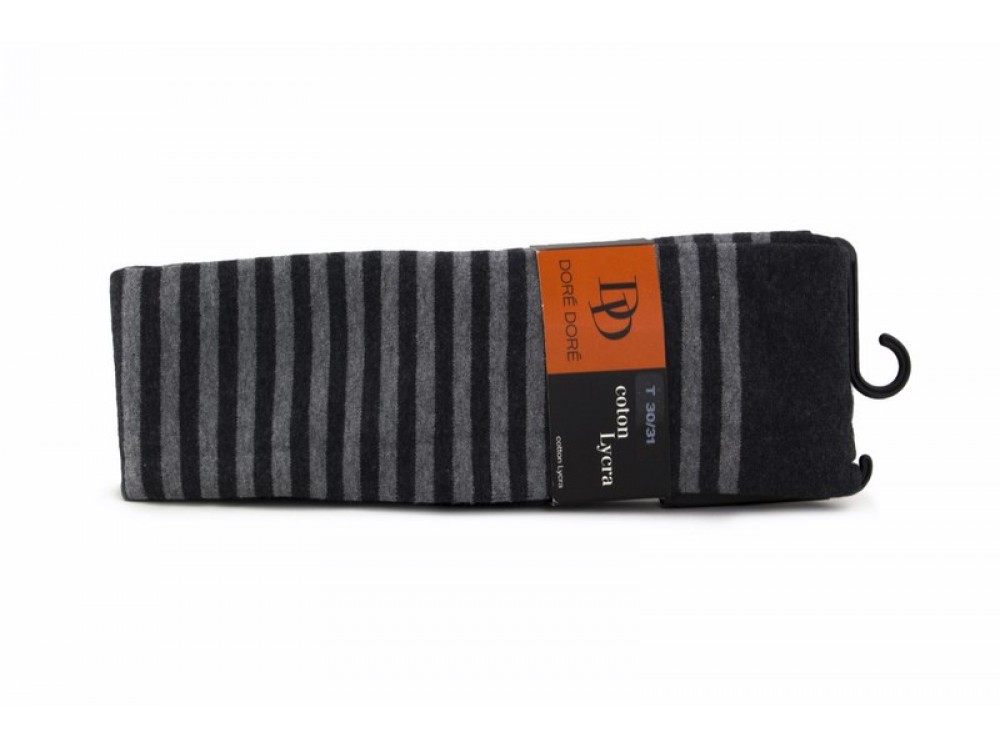 Leotardo gris y negro de rayas Doré Doré