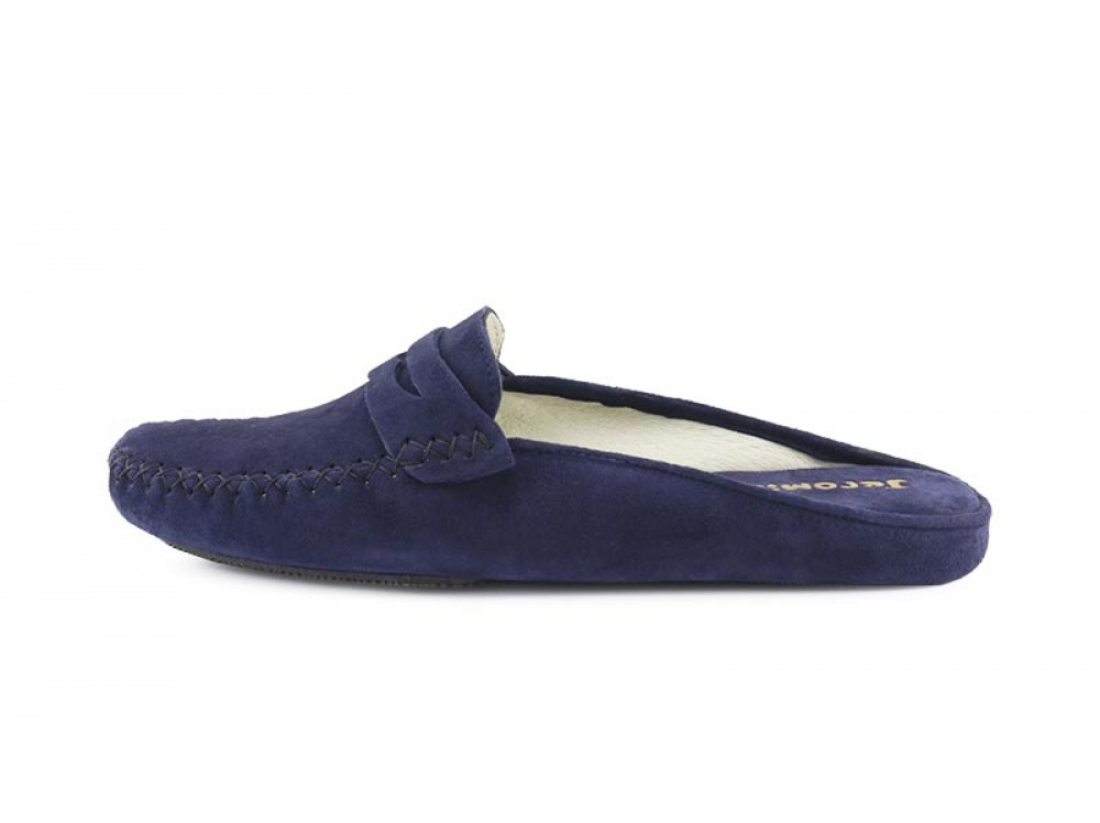 Zapatilla chinela para casa ante azul Jeromin