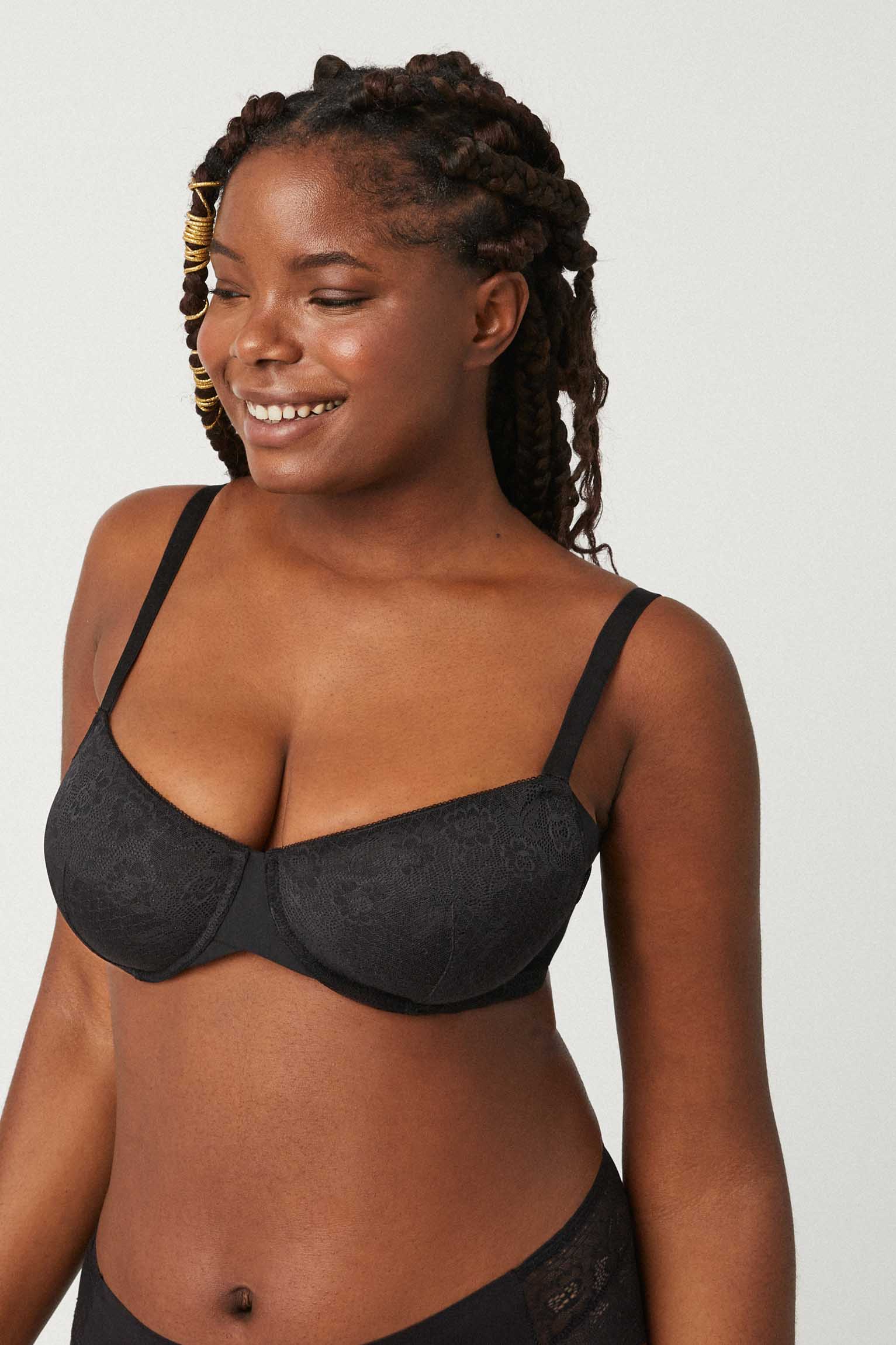 Sujetador con aro sin relleno negro