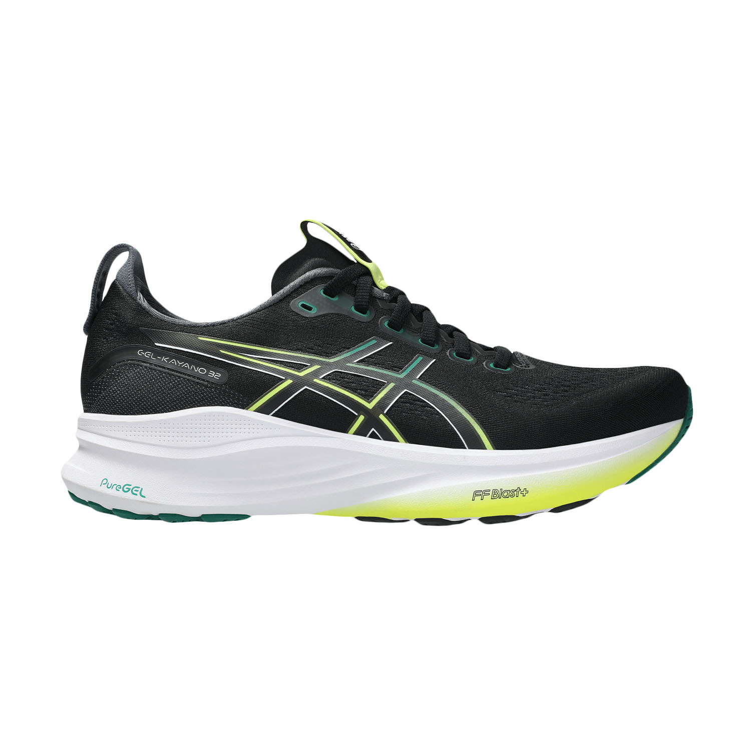 ASICS Gel Kayano 32 Zapatillas Running Estables Hombre Black/Jasper Green
