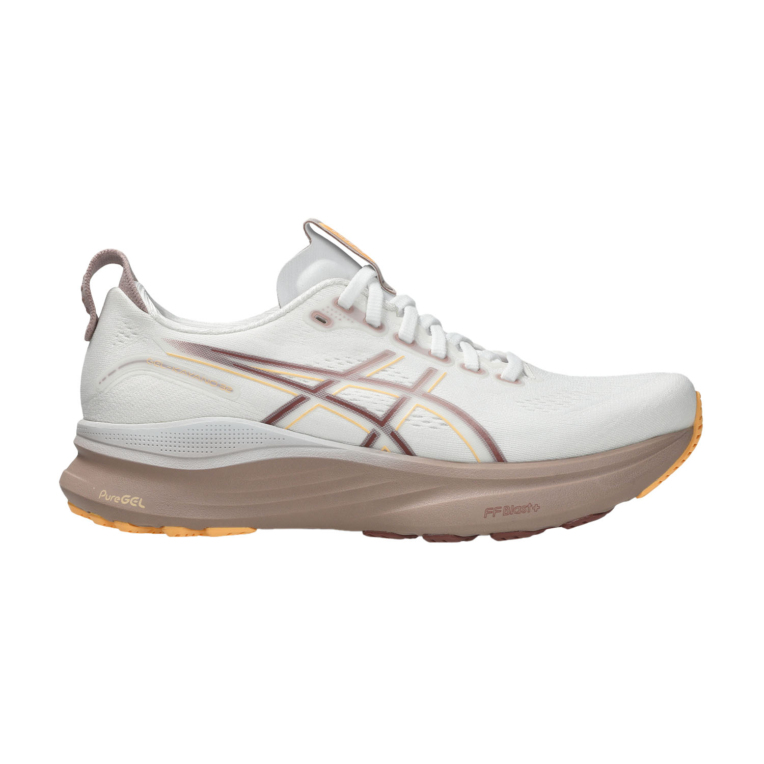 ASICS Gel Kayano 32 Zapatillas Running Estables Mujer White/Orange Glow