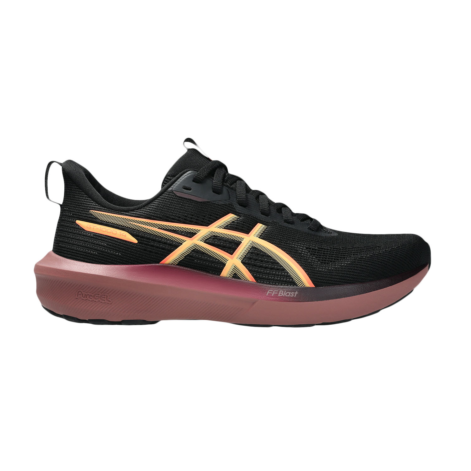 ASICS GT 1000 14 Zapatillas Running Estables Mujer Black/Vivid Coral
