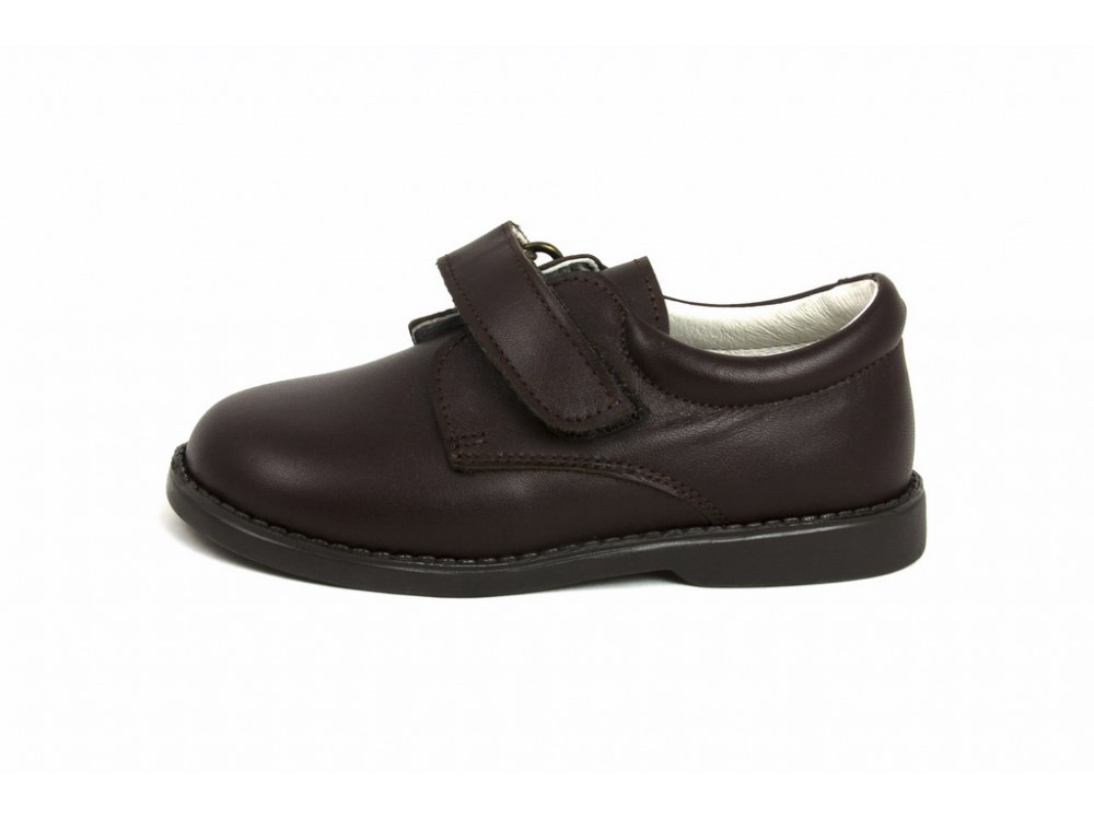 Zapato piel burdeos velcro 10301 Jeromín