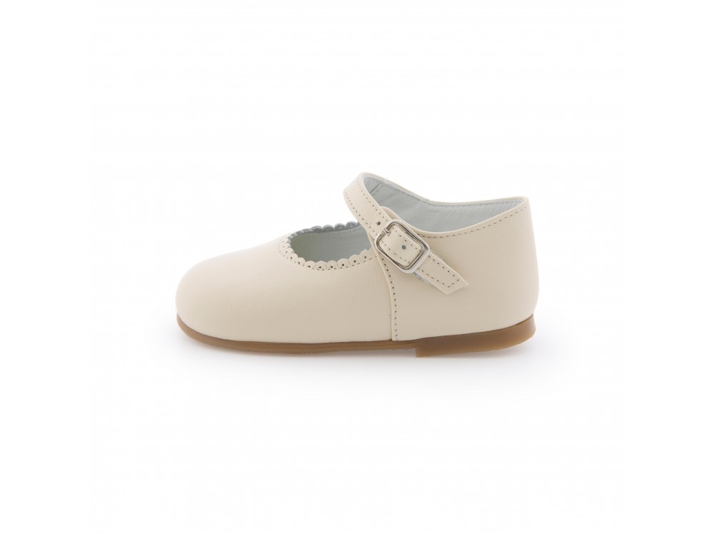 Mercedita piel beige glaciar con hebilla 10305 Jeromín