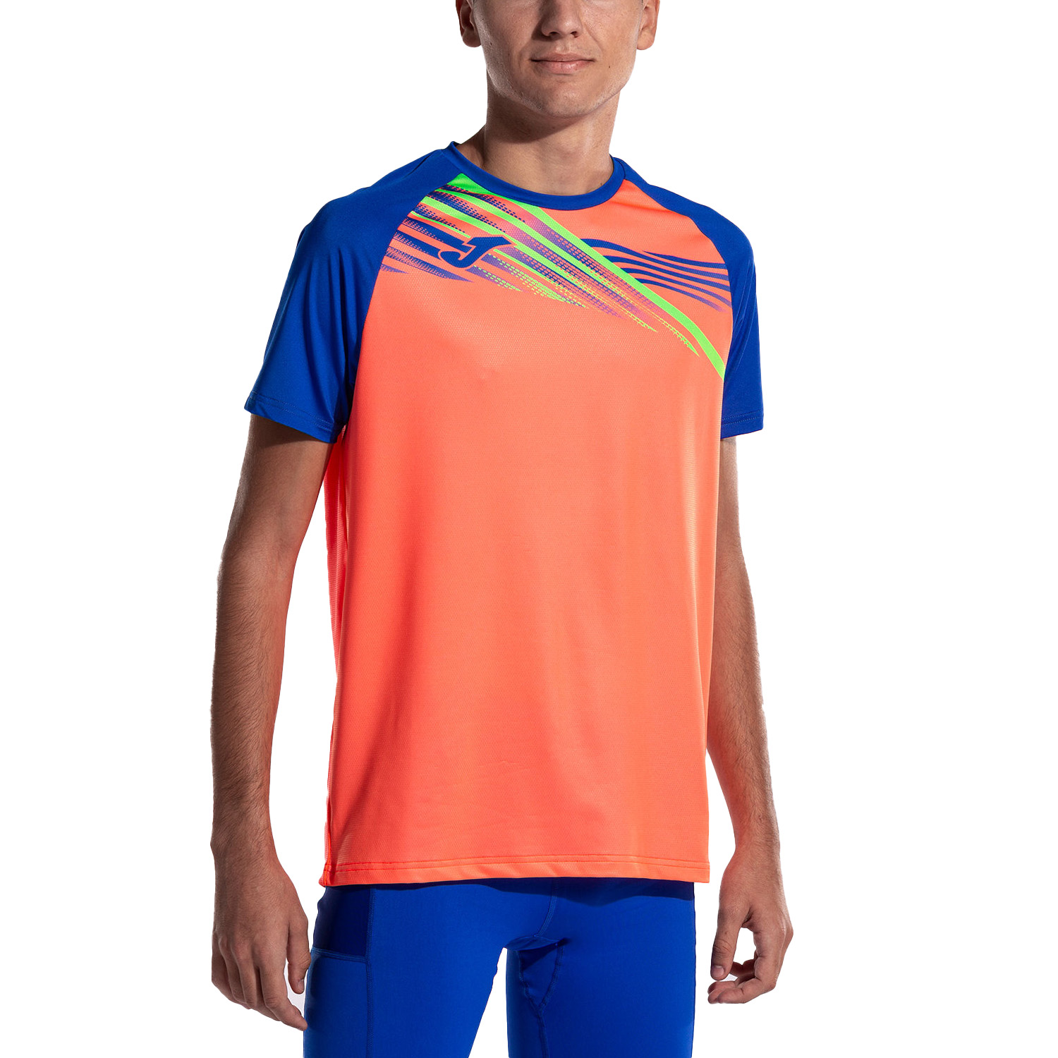 Joma Elite X Camiseta Fluor Coral/Royal