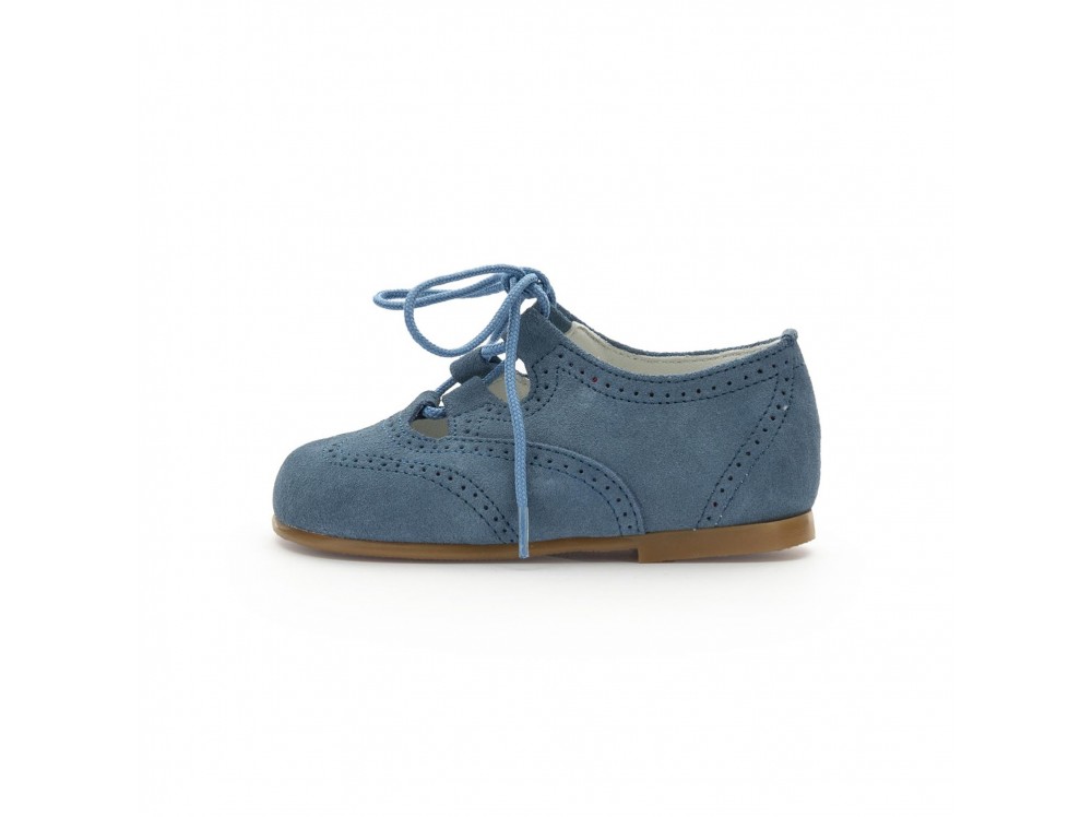 Zapato inglesito ante azulón Jeromín