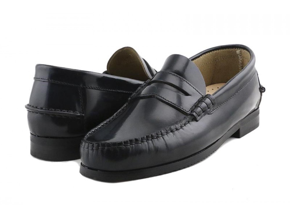 Mocasín piel brillante azul Dar2 para Pepa&Cris