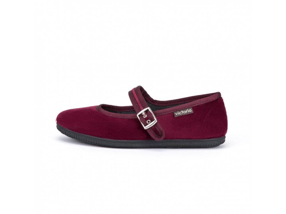 Mercedita terciopelo burdeos con hebilla 104913 Victoria