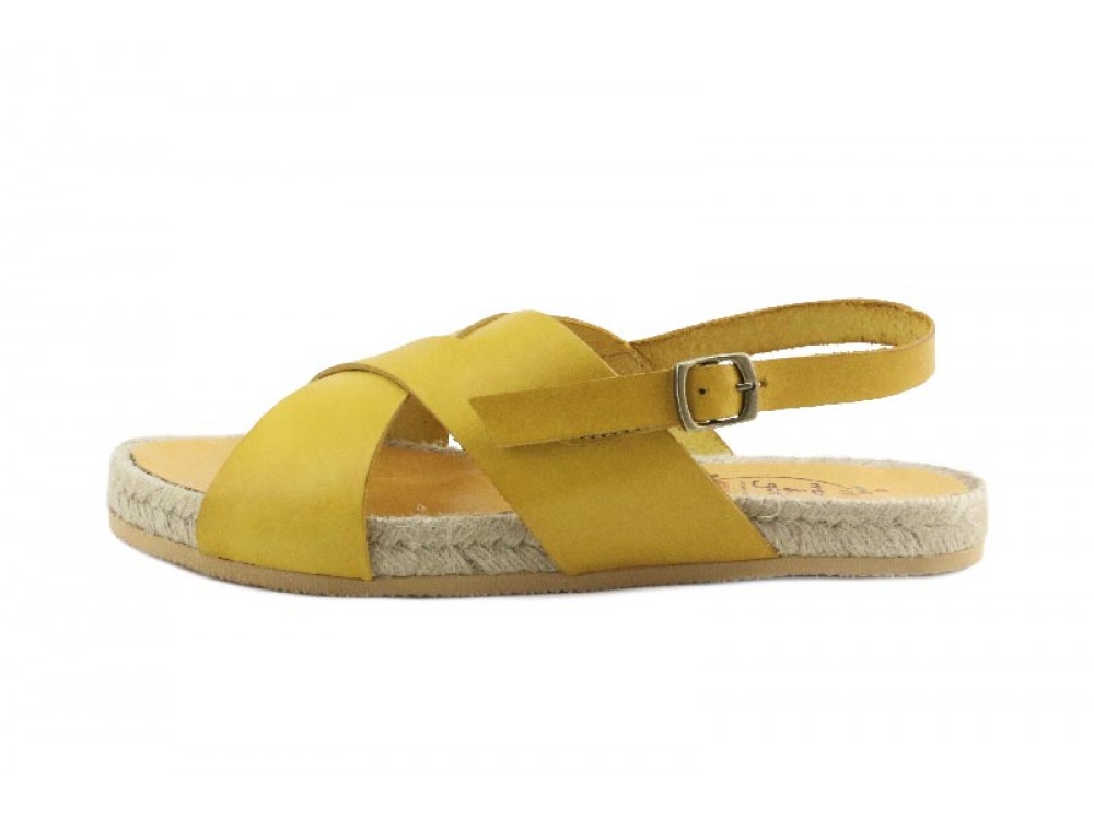 Sandalia yute mostaza Pepa & Cris