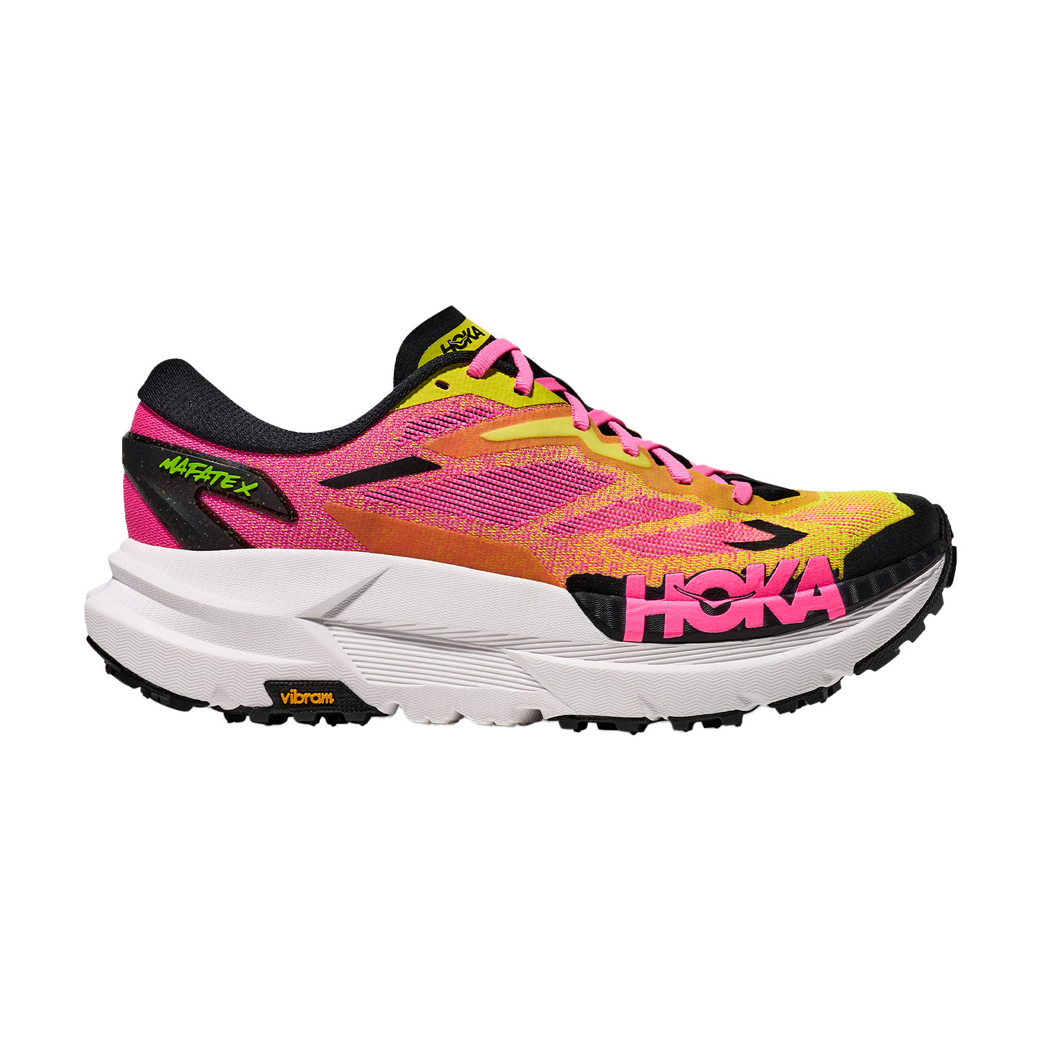 Hoka Mafate X Zapatillas Trail Running Hombre Neon Citrus/Neon Rose