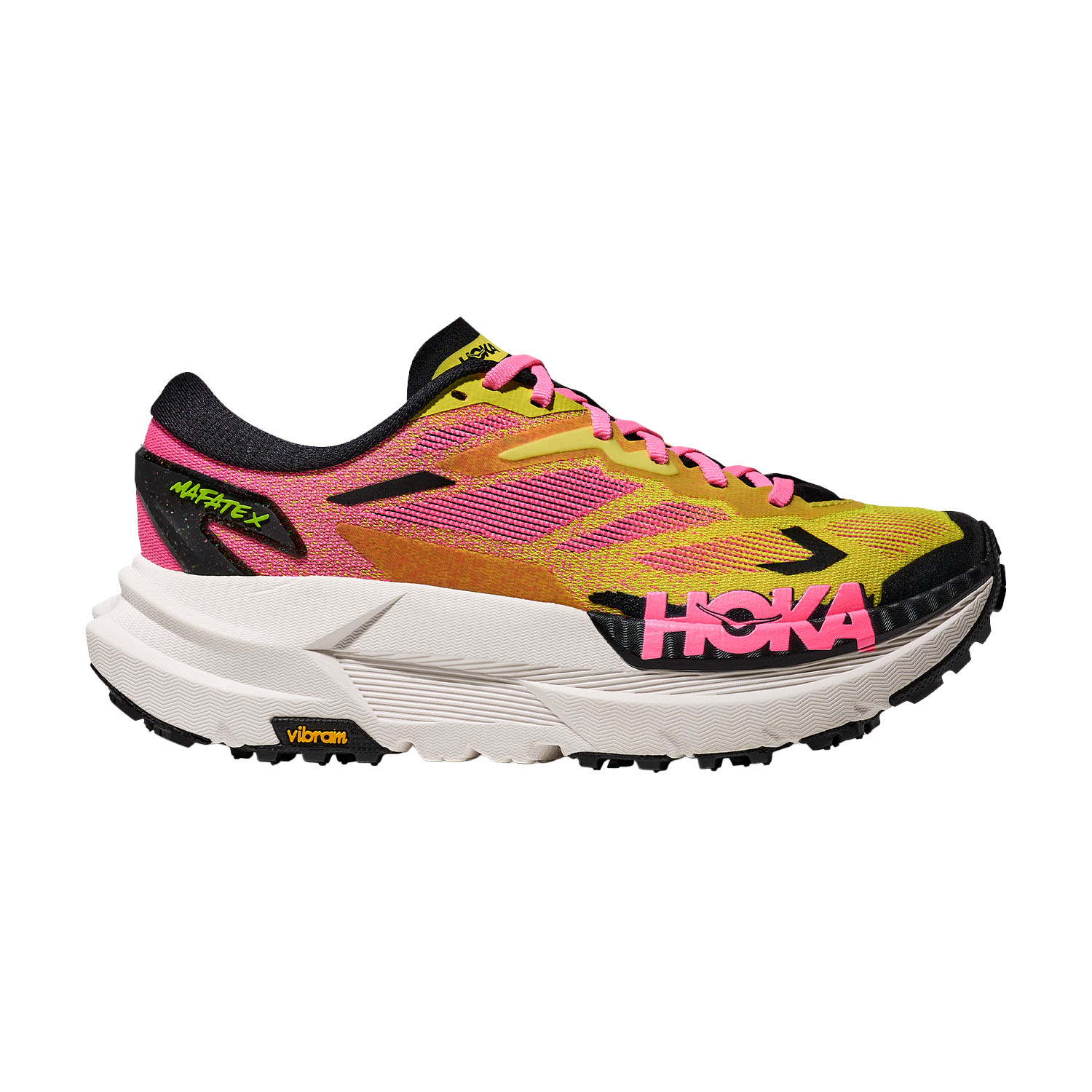 Hoka Mafate X Zapatillas Trail Running Mujer Neon Citrus/Neon Rose