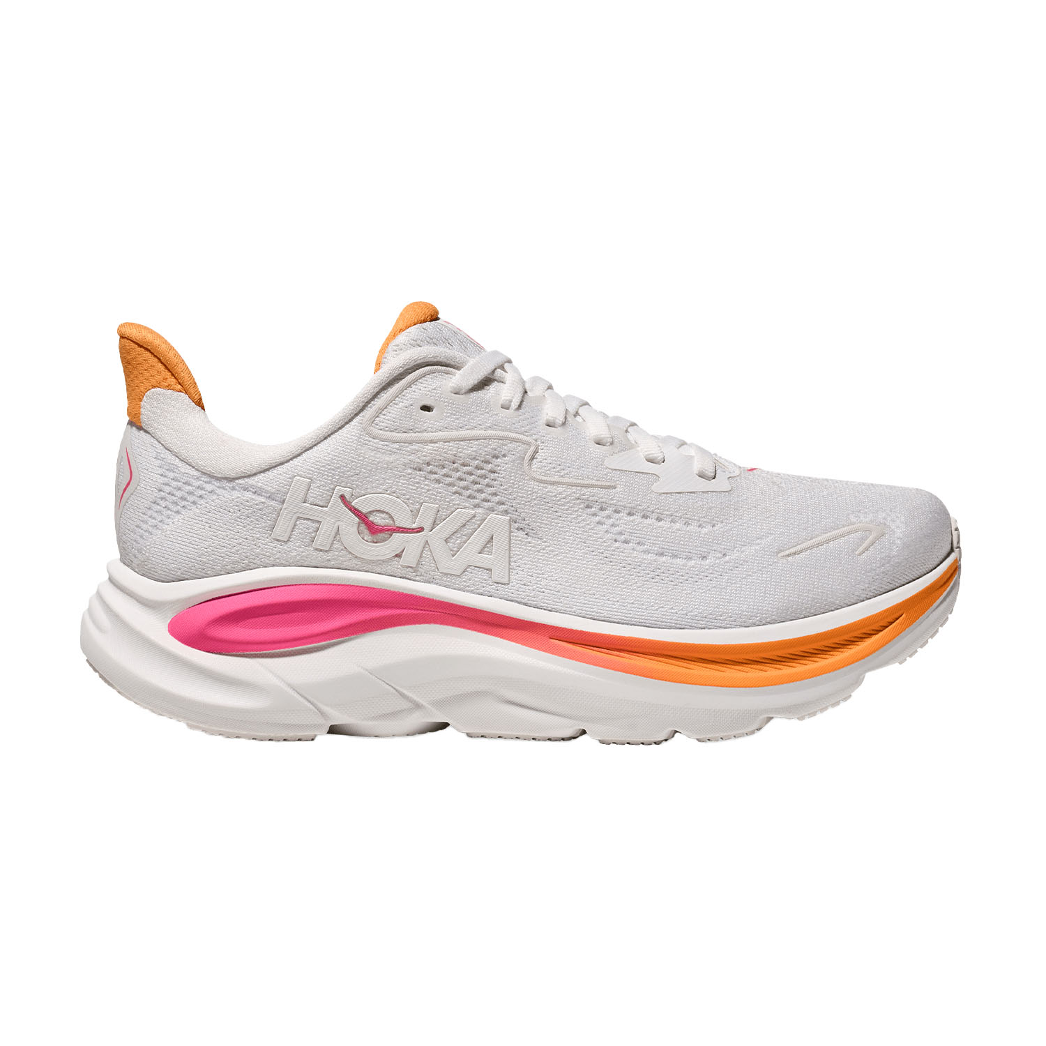 Hoka Clifton 10 Zapatillas Running Neutras Mujer White/Electric Rose