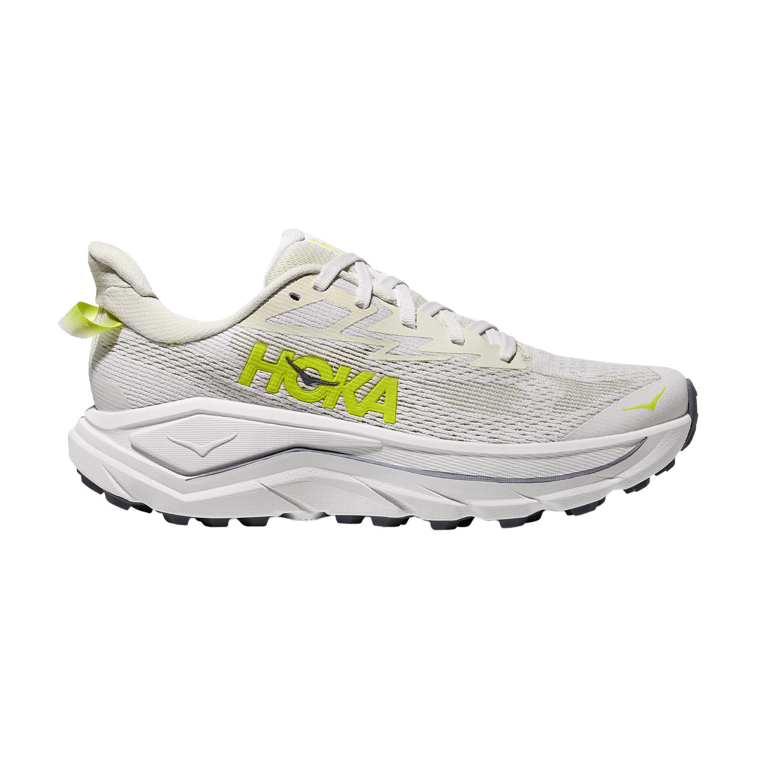 Hoka Challenger 8 Zapatillas Trail Running Mujer White/Neon Citrus