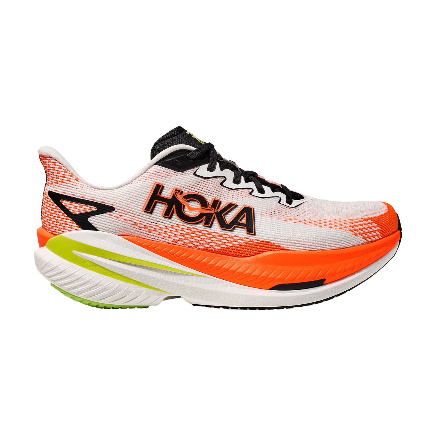 Hoka Mach X 3 Zapatillas Running Performance Hombre White/Neon Tangerine