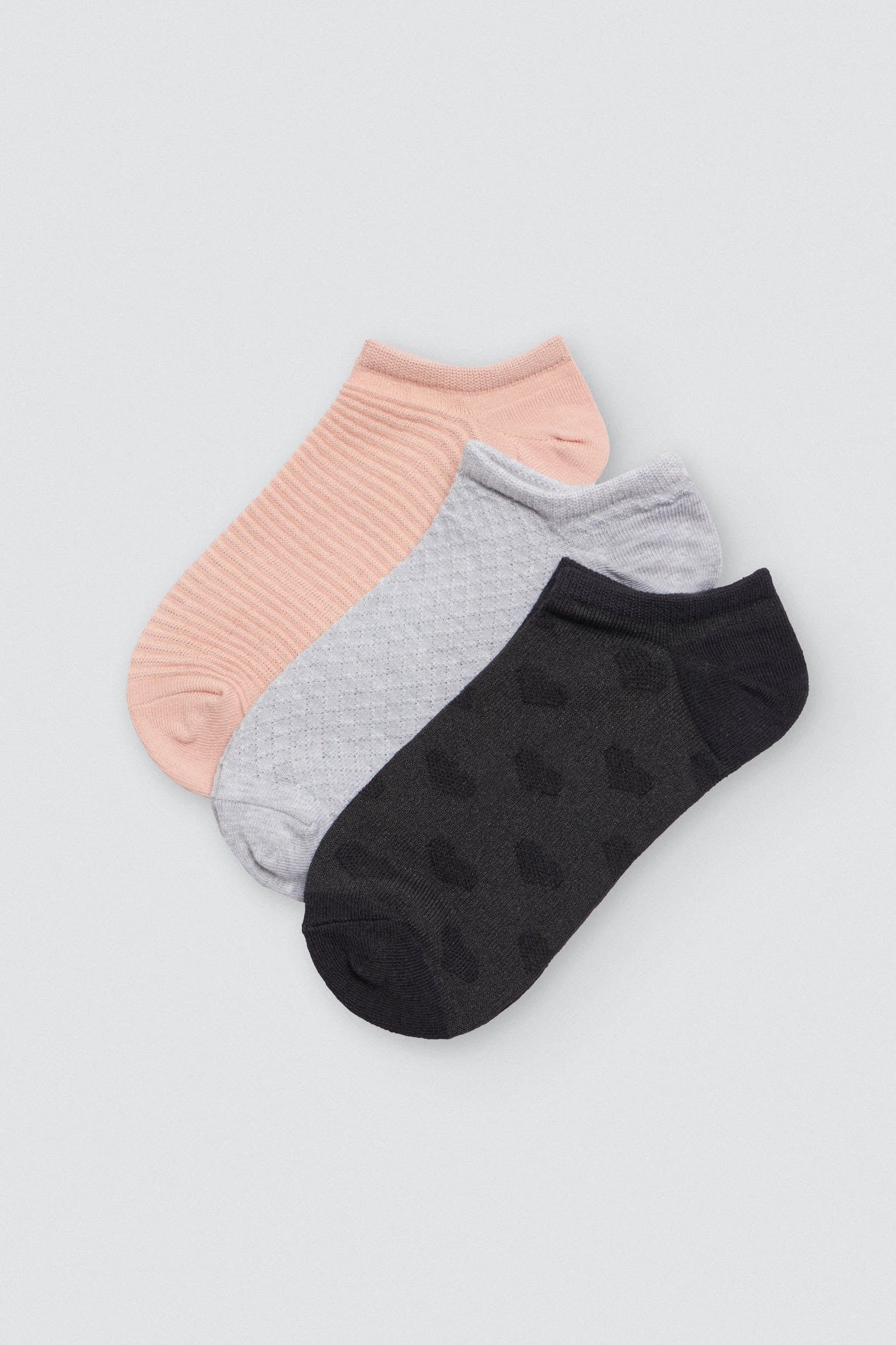 Pack 3 calcetines pinkies texturas