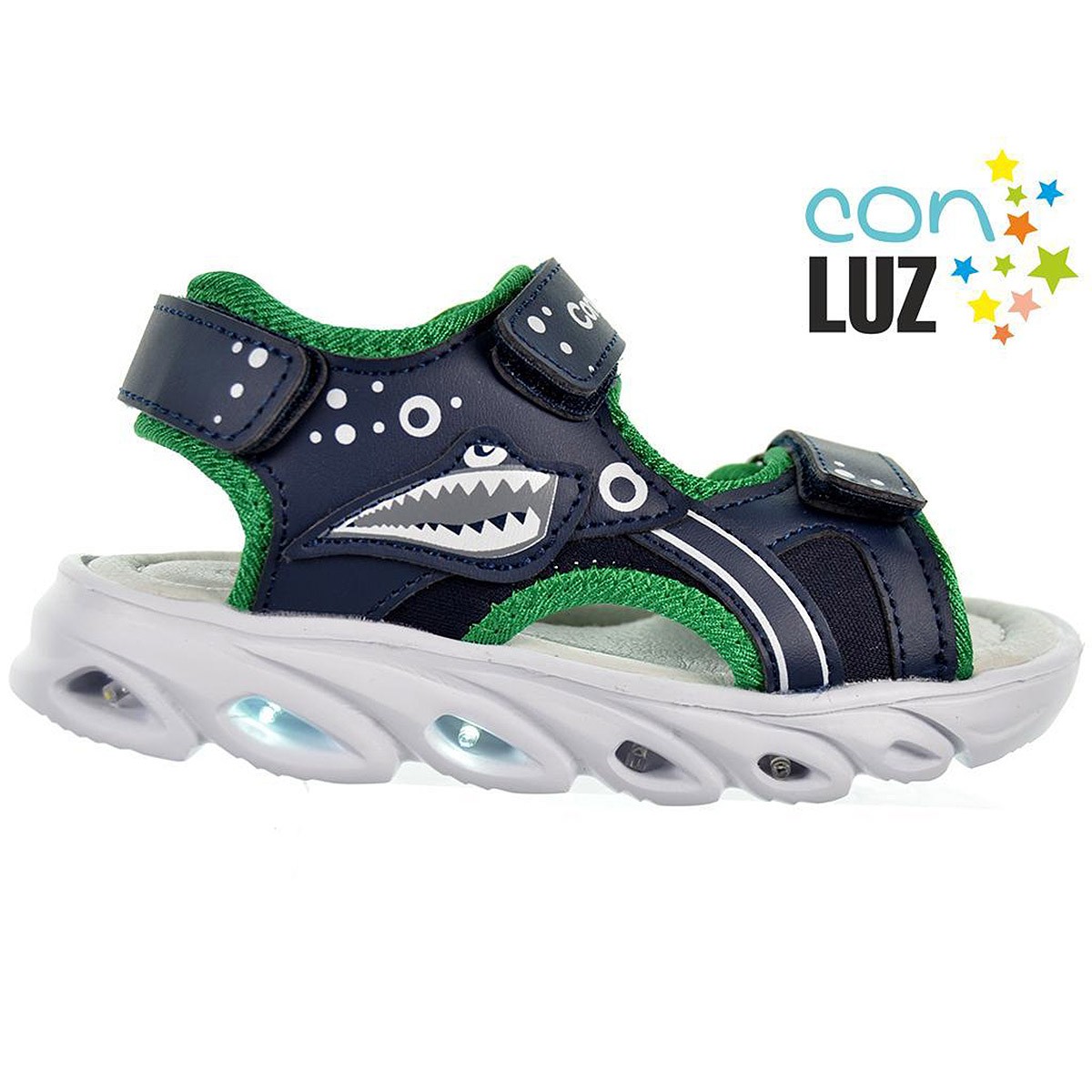 126002 Conguitos Sandalia Acolchada Bio Luces Velcro Niño