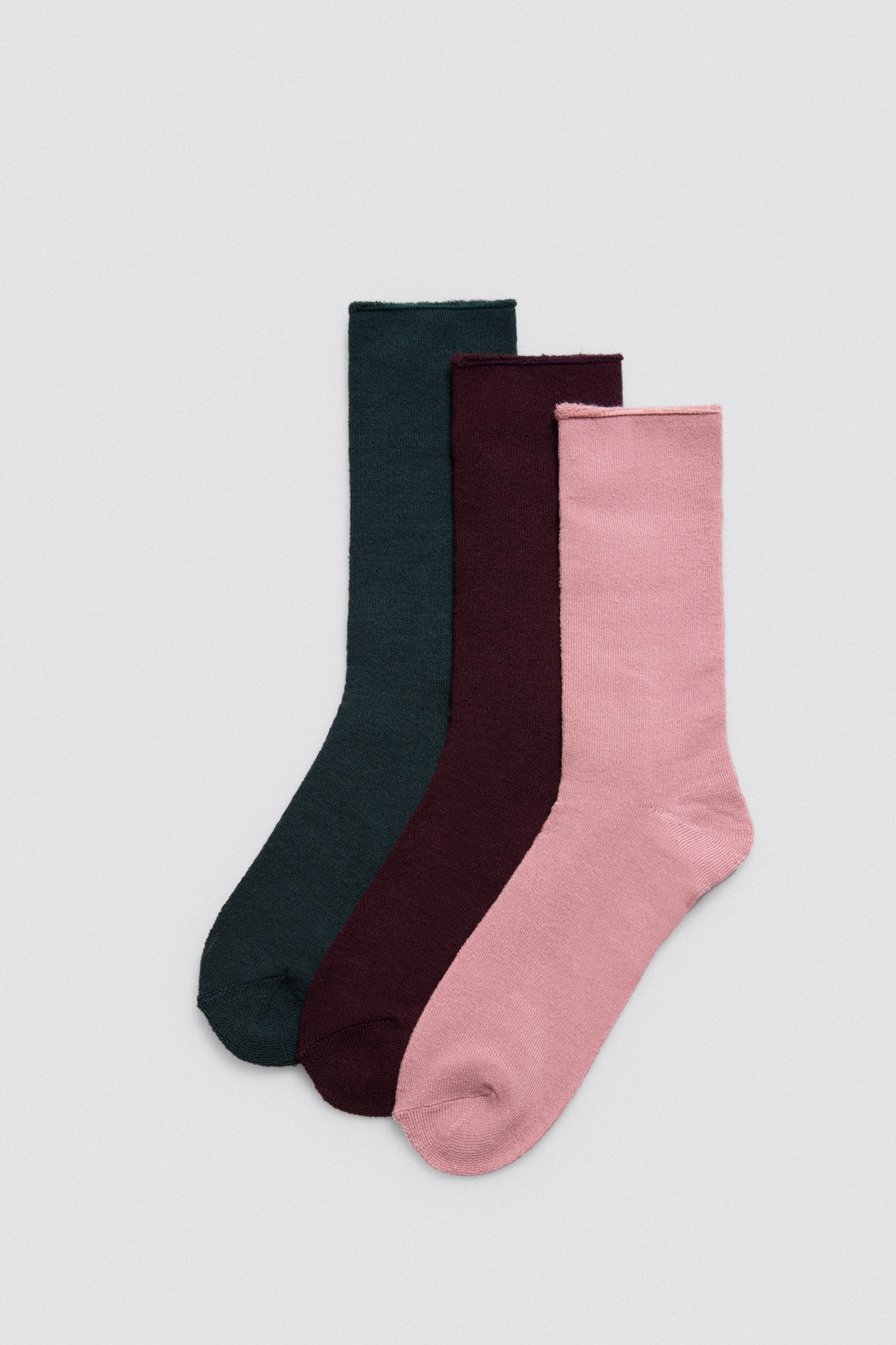 Pack 3 calcetines térmicos sin puño colores