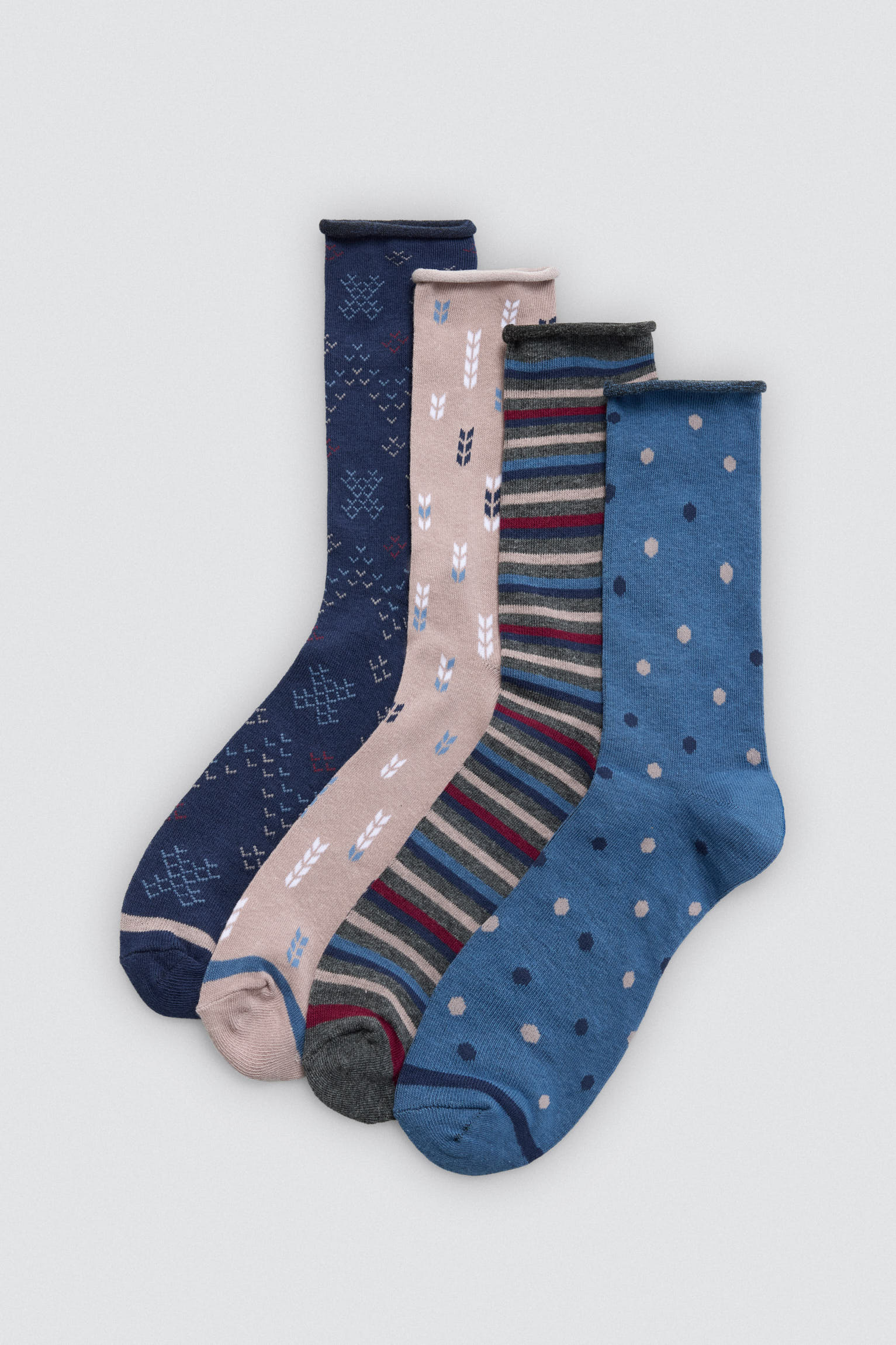 Pack 4 calcetines térmicos estampados sin puño