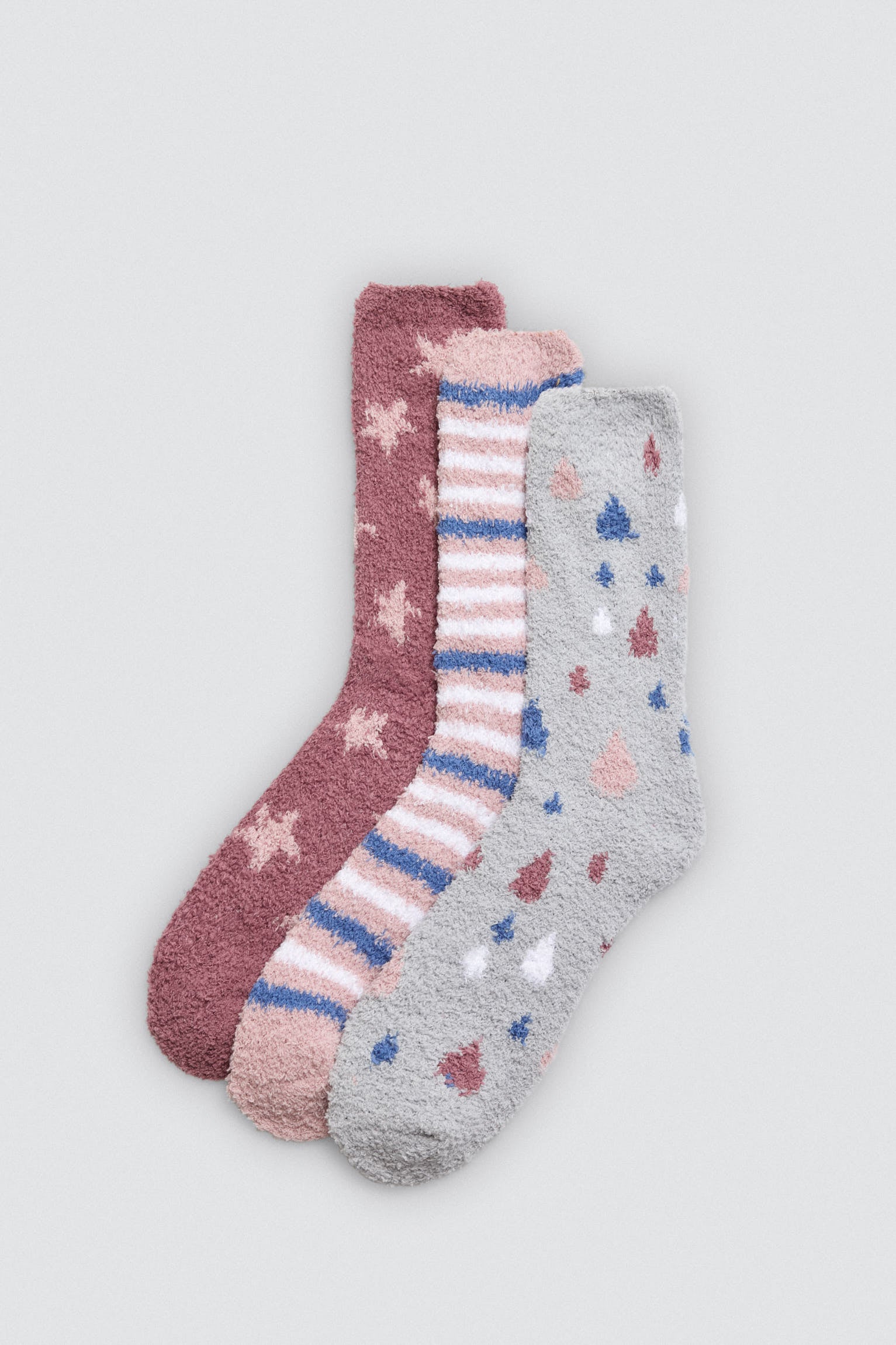 Pack 3 calcetines franela estampados