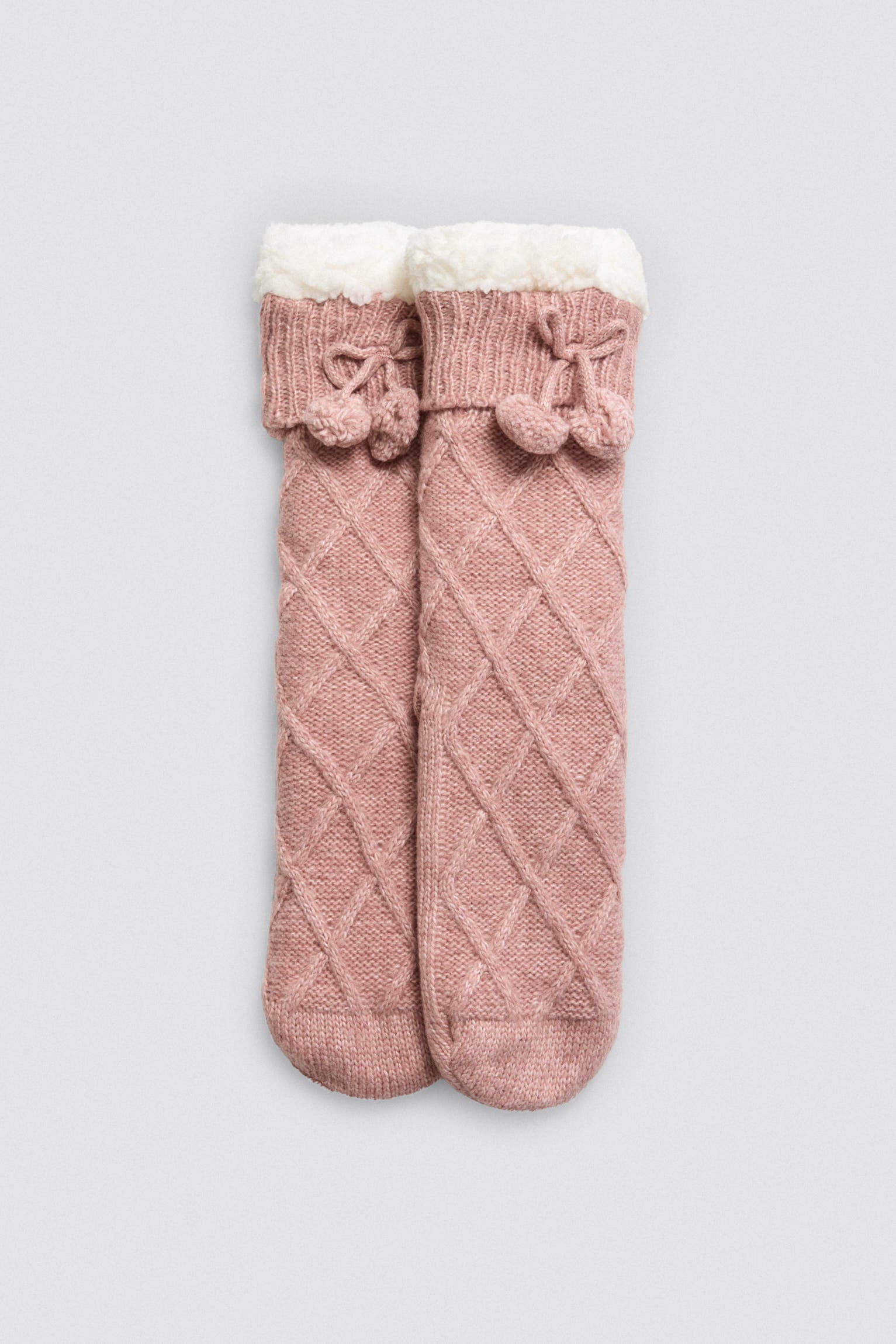 Calcetines borreguito antideslizantes rosa
