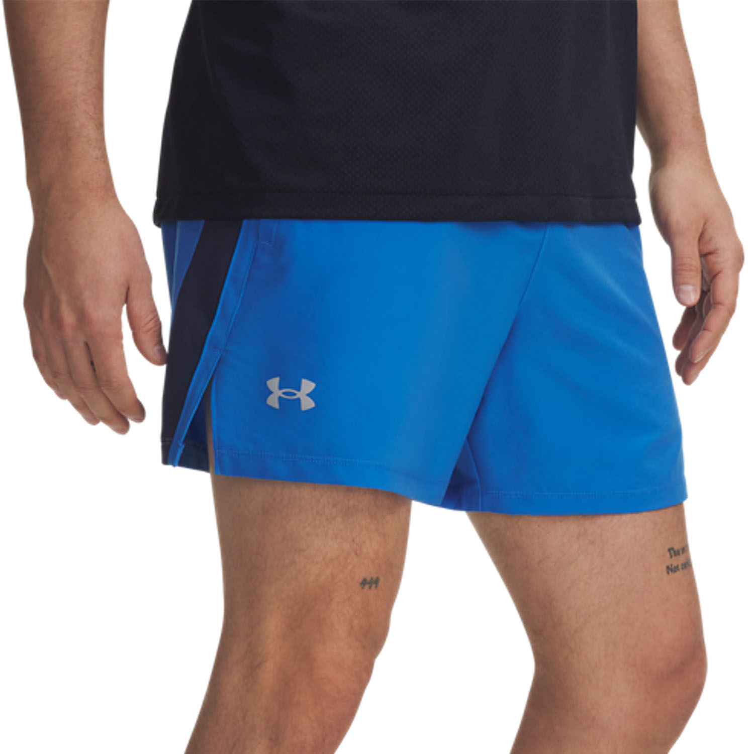 Under Armour Launch 5in Shorts Blue Atlantis/Washed Navy/Reflective