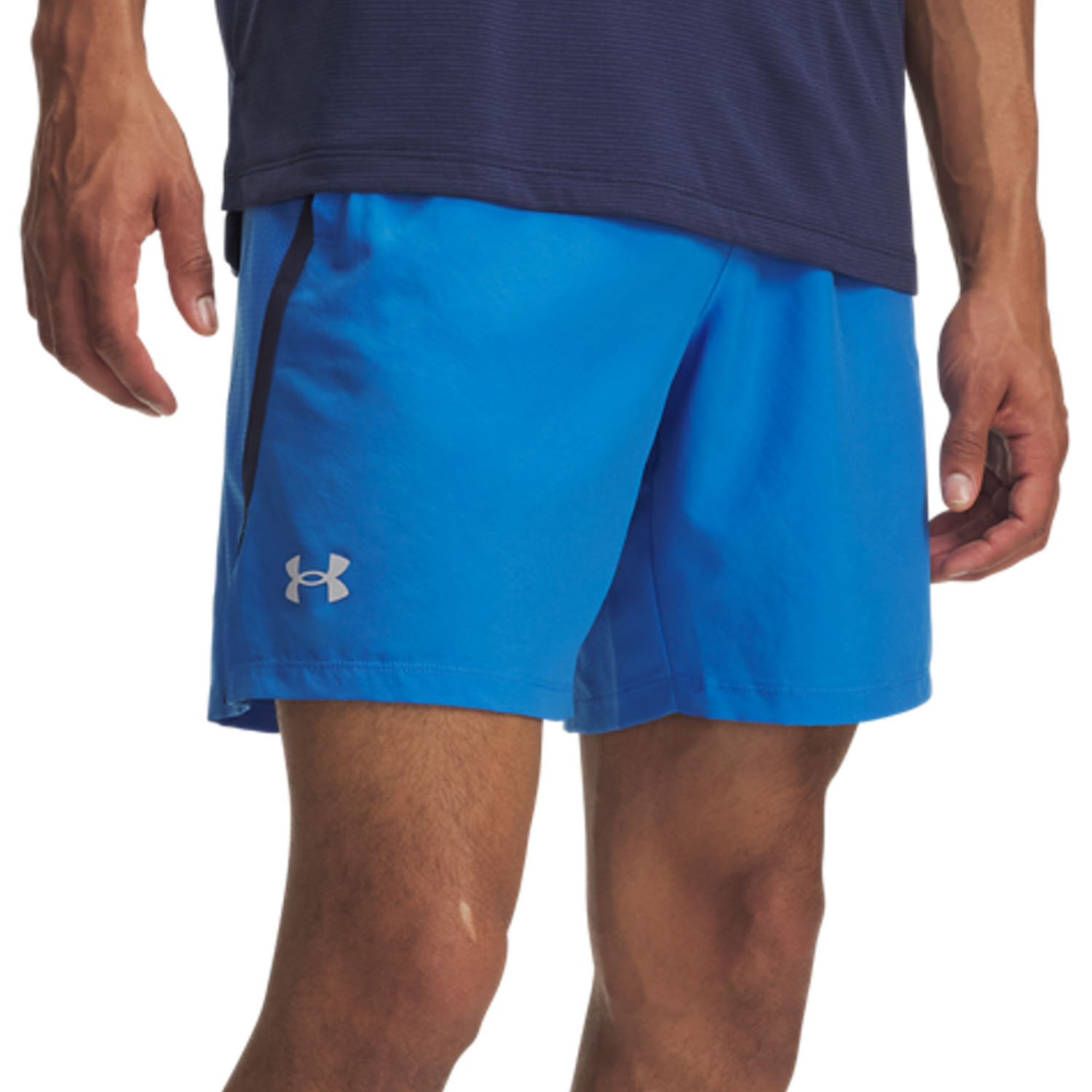Under Armour Launch 7in Shorts Blue Atlantis/Washed Navy/Reflective