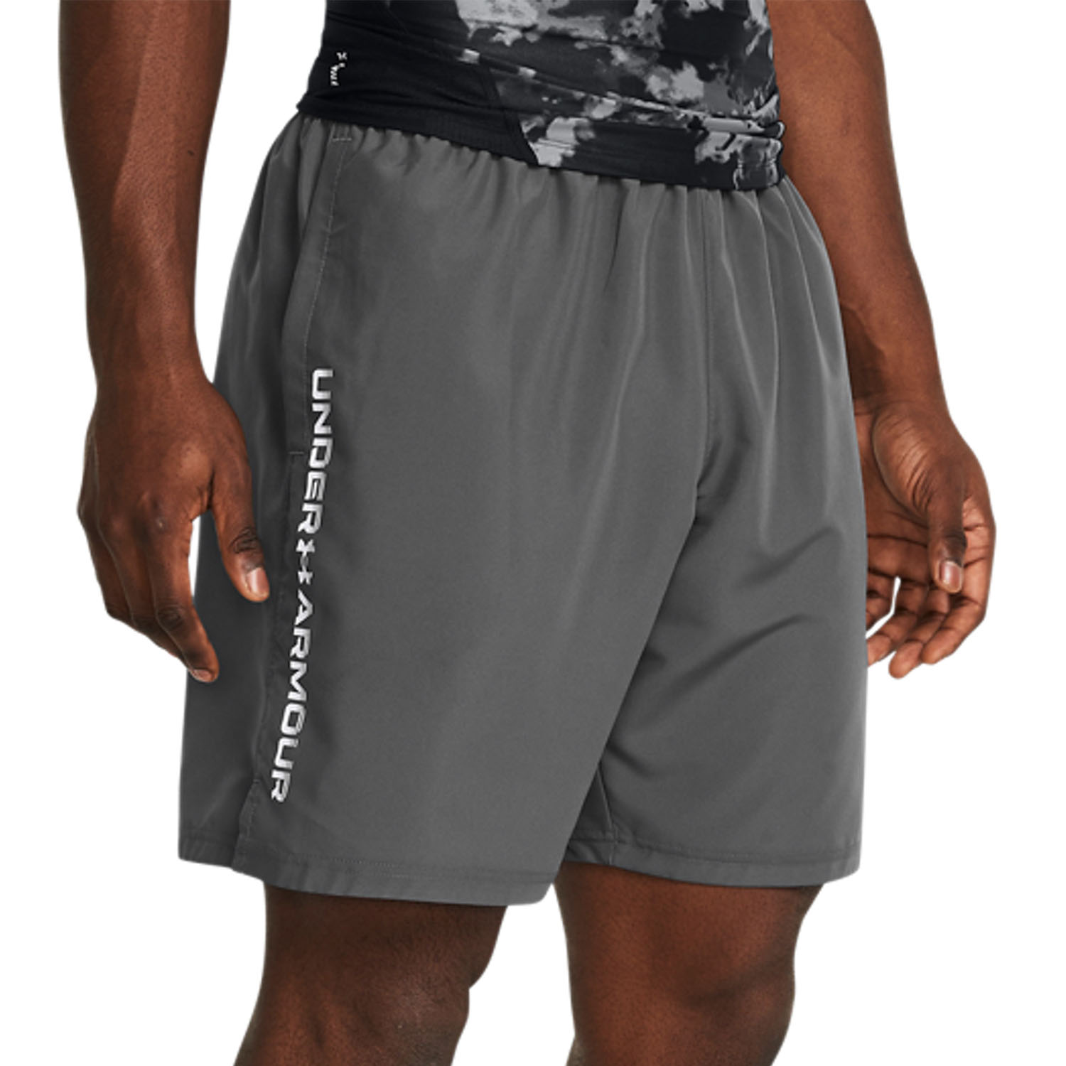 Under Armour Woven Split 9in Shorts Castlerock/White