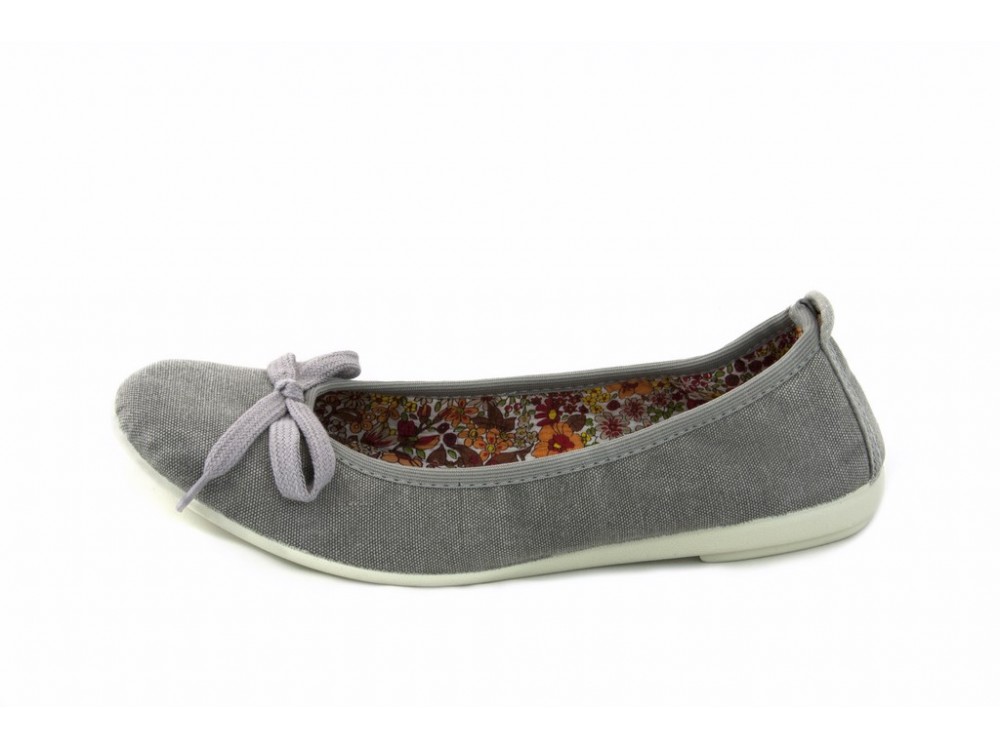 Bailarina de lona gris Vul-Ladi