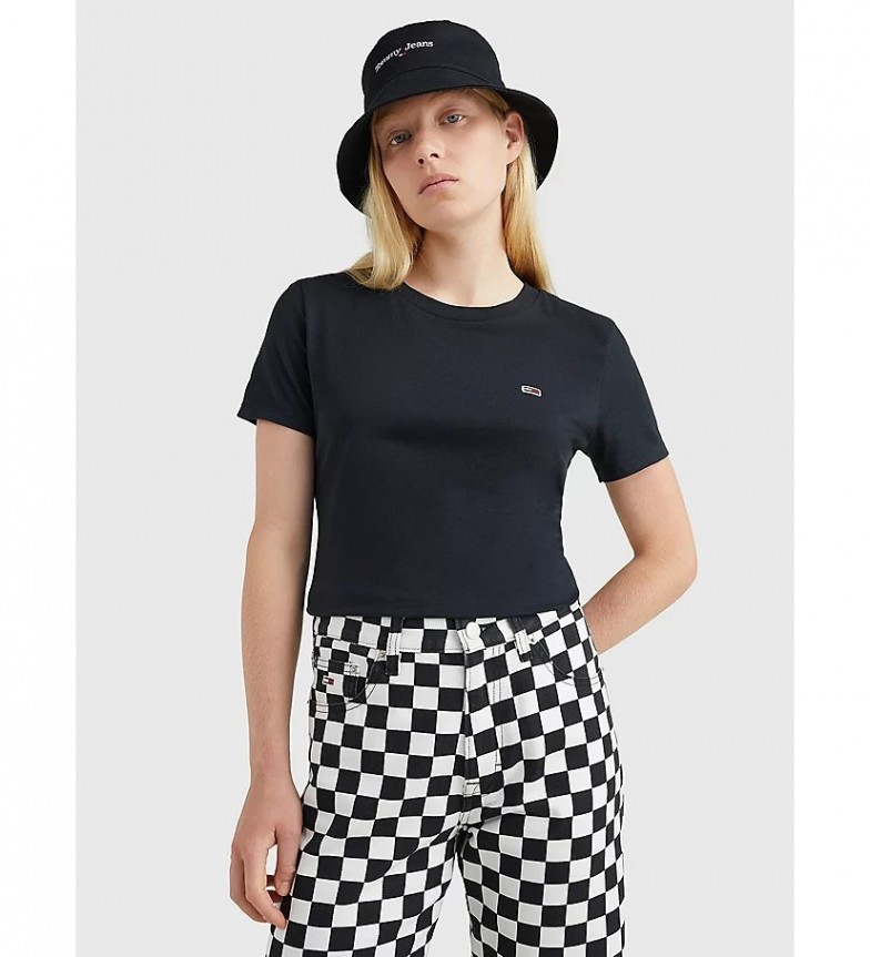 Tommy Jeans Camiseta TJW Regular Jersey C Neck negro