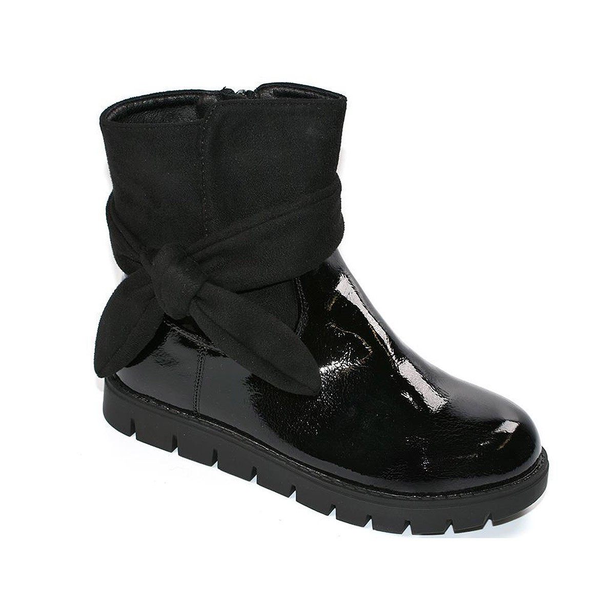 1616 Crecendo Botín Charol Acolchado Cremallera Niña
