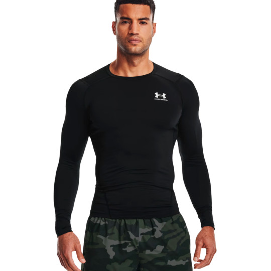 Camiseta Under Armour HeatGear Compression LS black-white