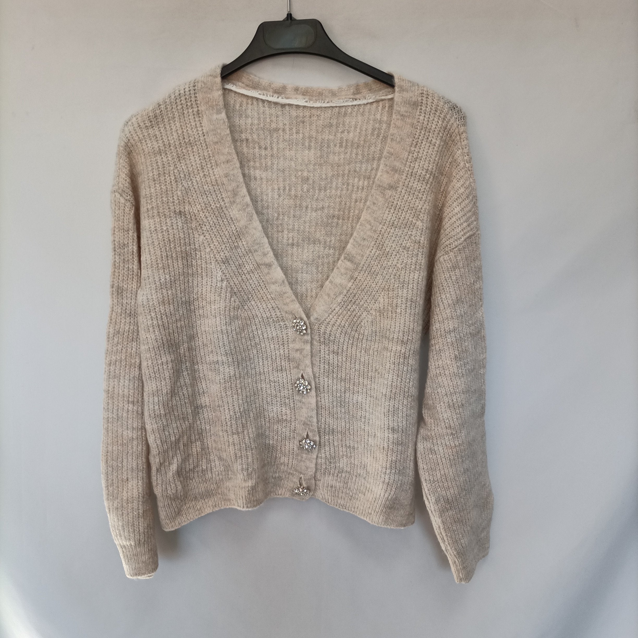 OTRAS. Jersey jaspeado beiges T.u (s)