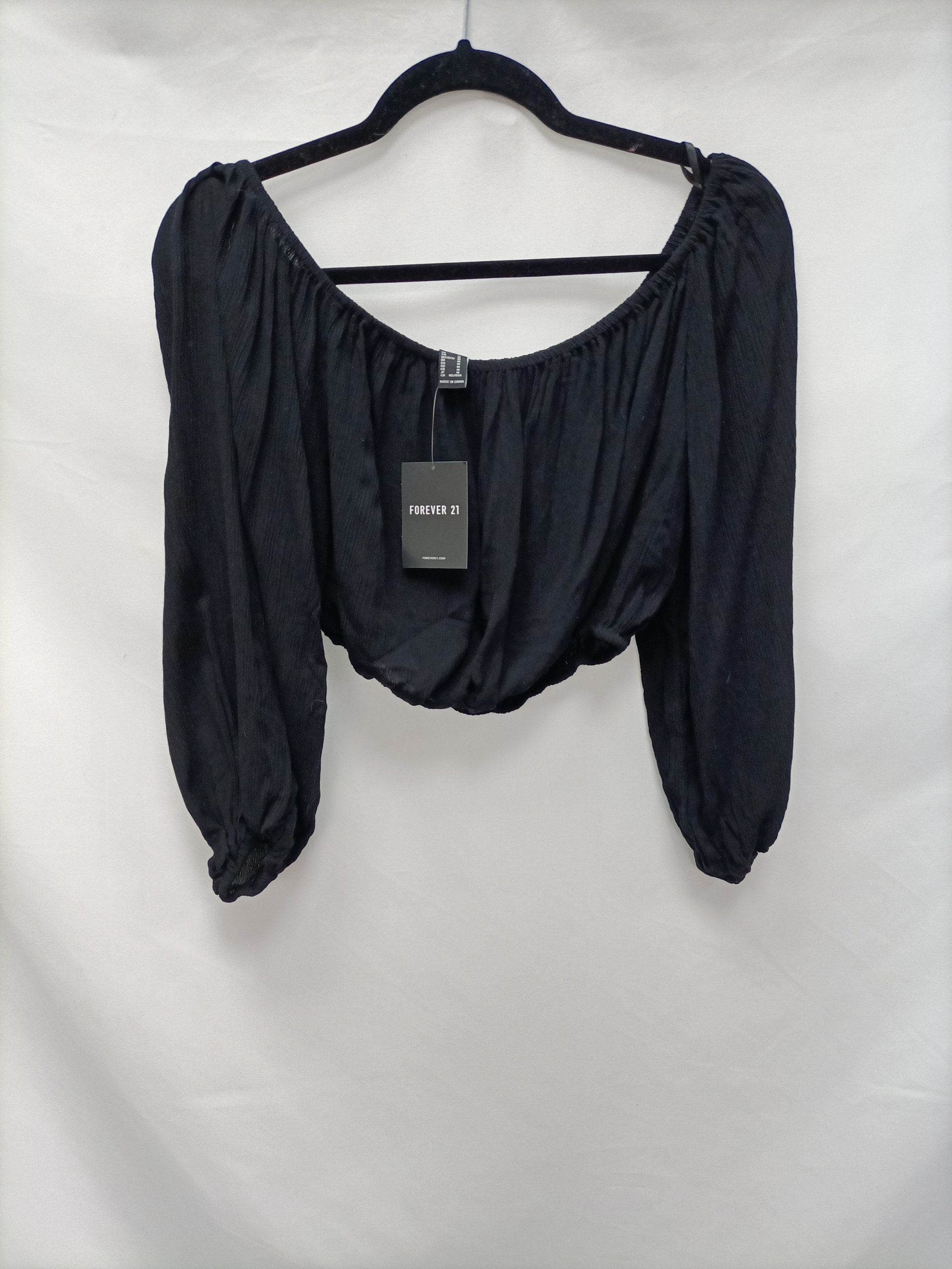 FOREVER21. Top negro fluido T.m