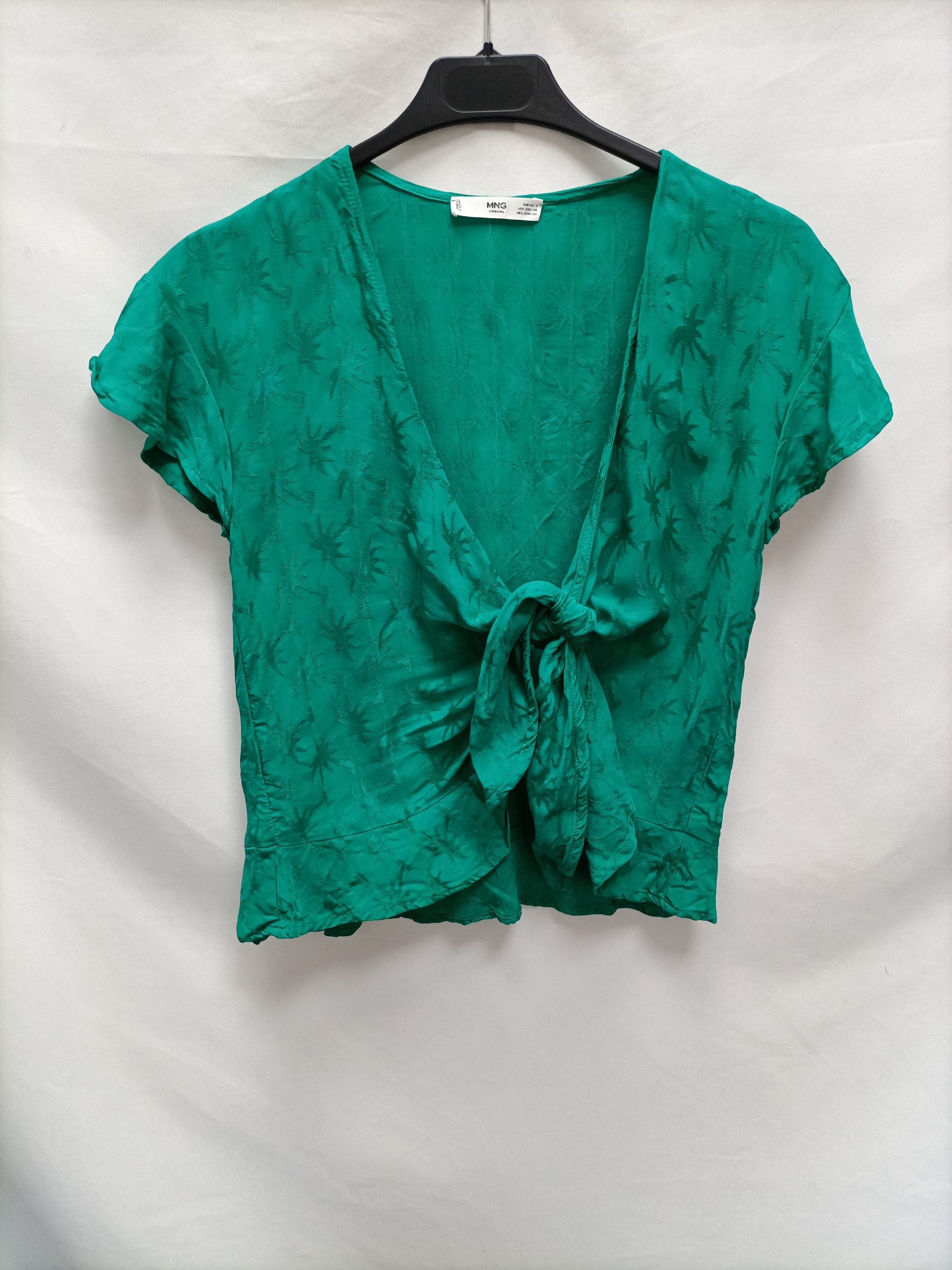 MANGO. Top verde palmeras T.s