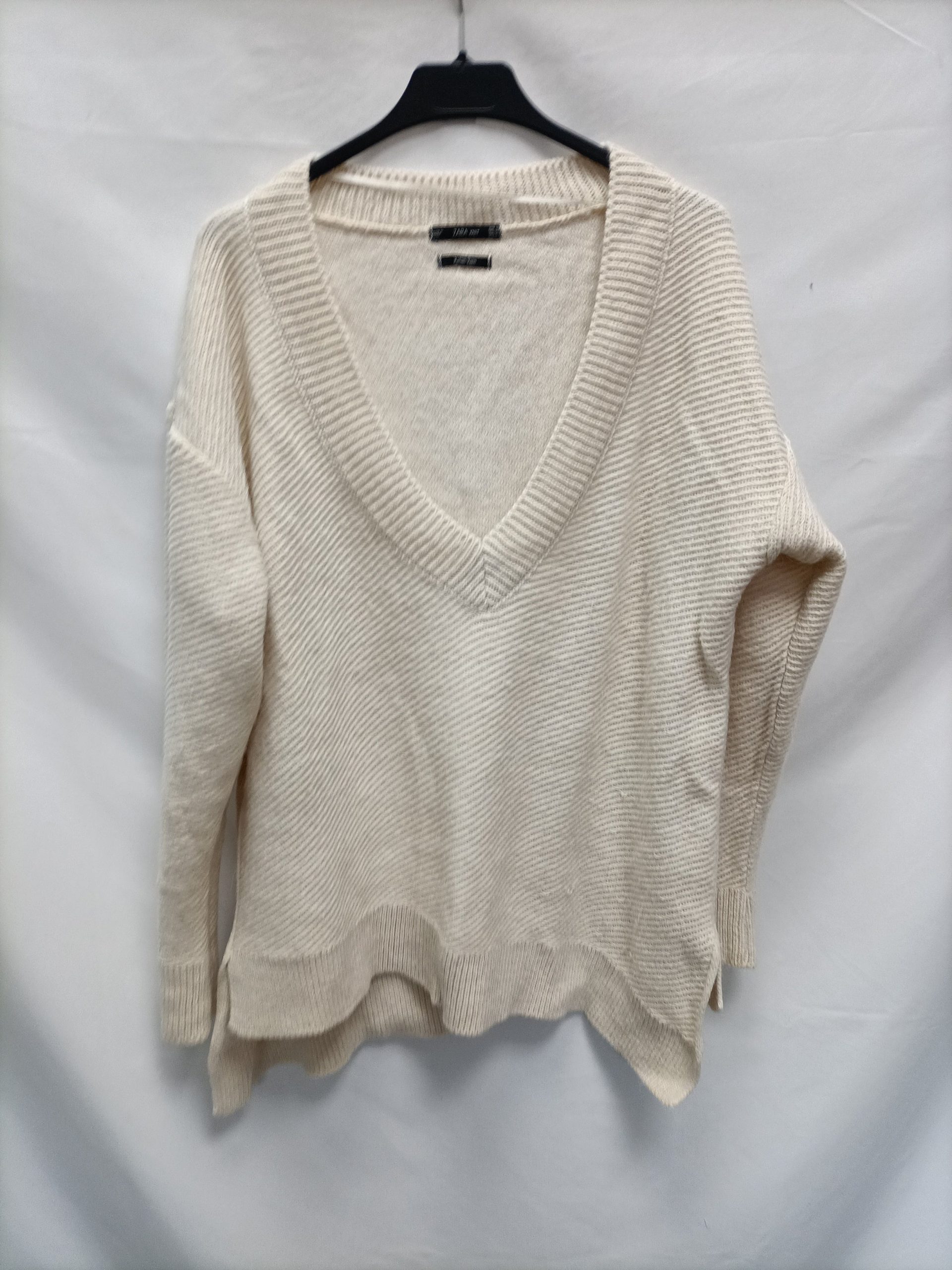 ZARA. Jersey beiges oversized T.m