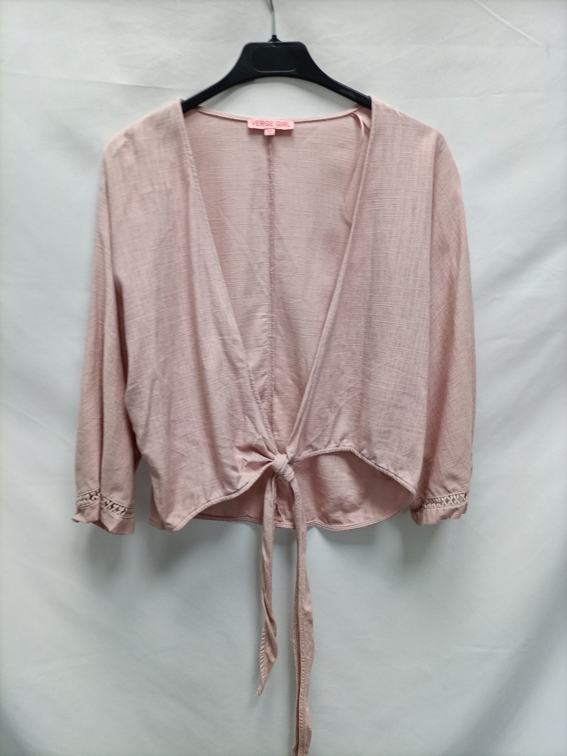 VERGE GIRLS. Top rosa lino T.10 (m)