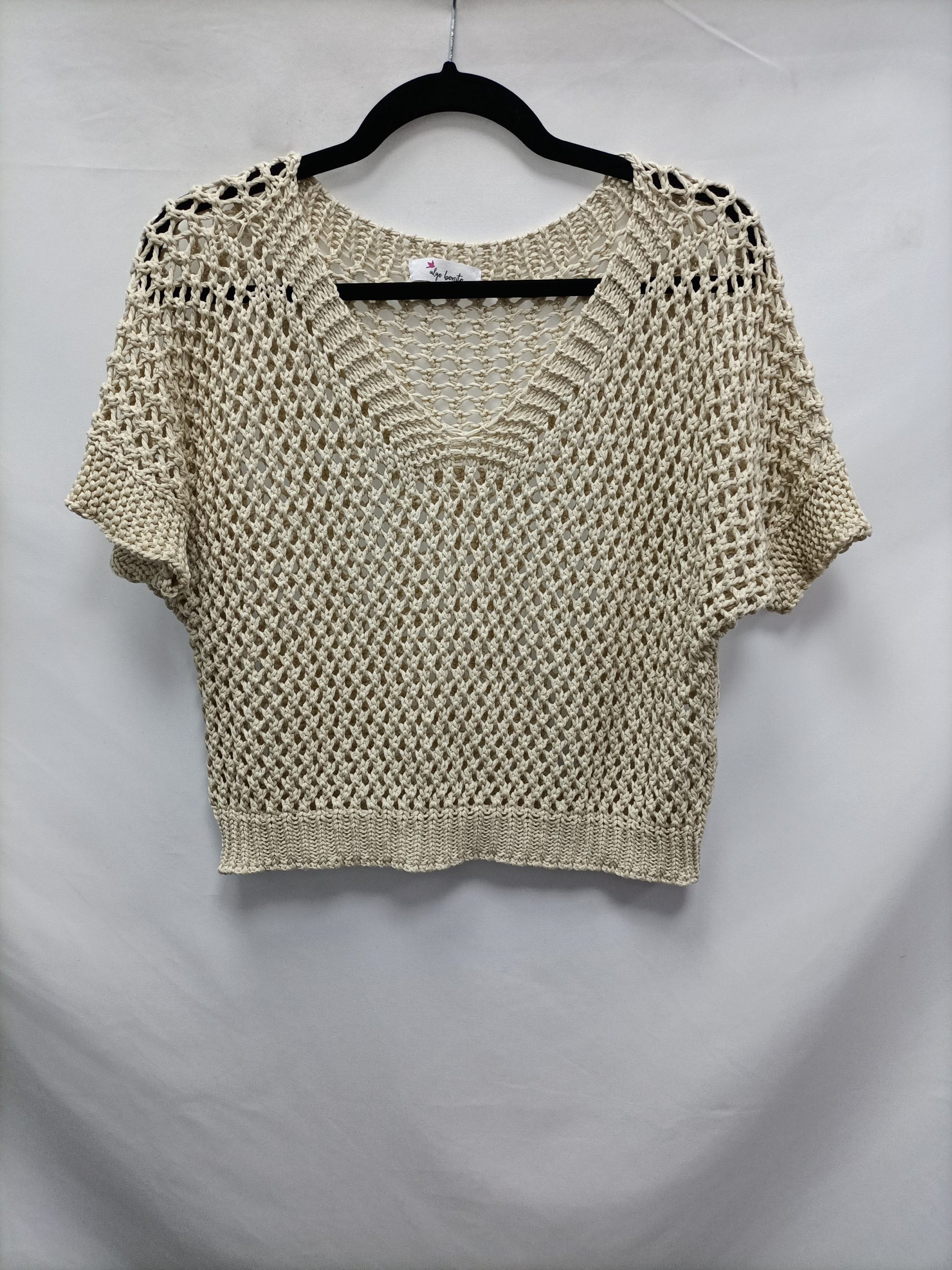 ALGO BONITO. Top punto beige T.u (m)