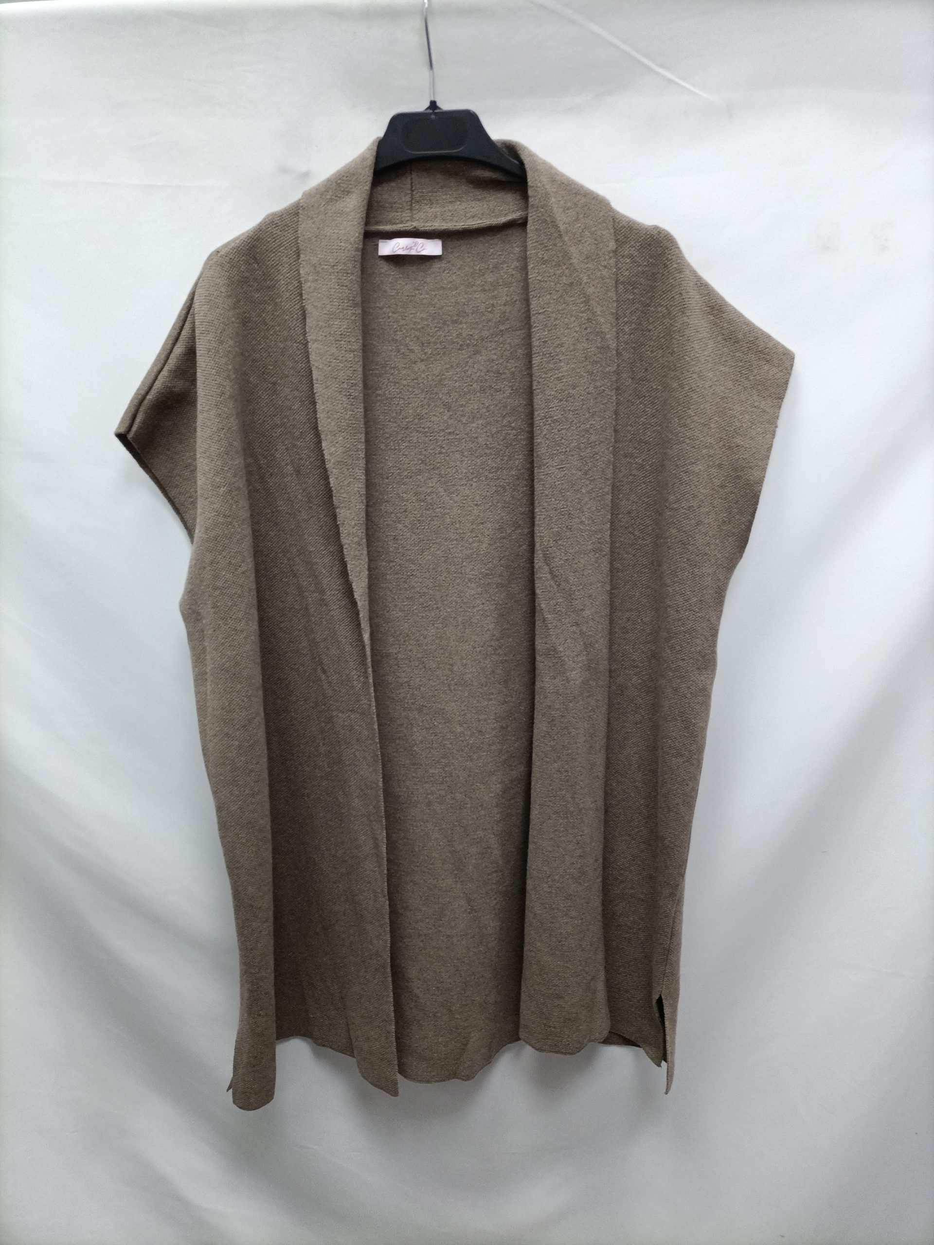 CARLOTA&CO. Chaleco punto marrón T.u (m)