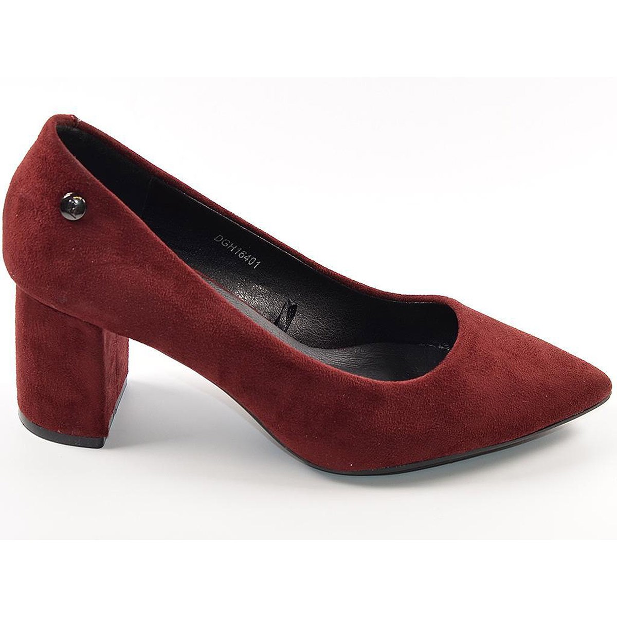 16401 D'angela Zapato Salon Textil Planta Piel Tacon Ancho Mujer