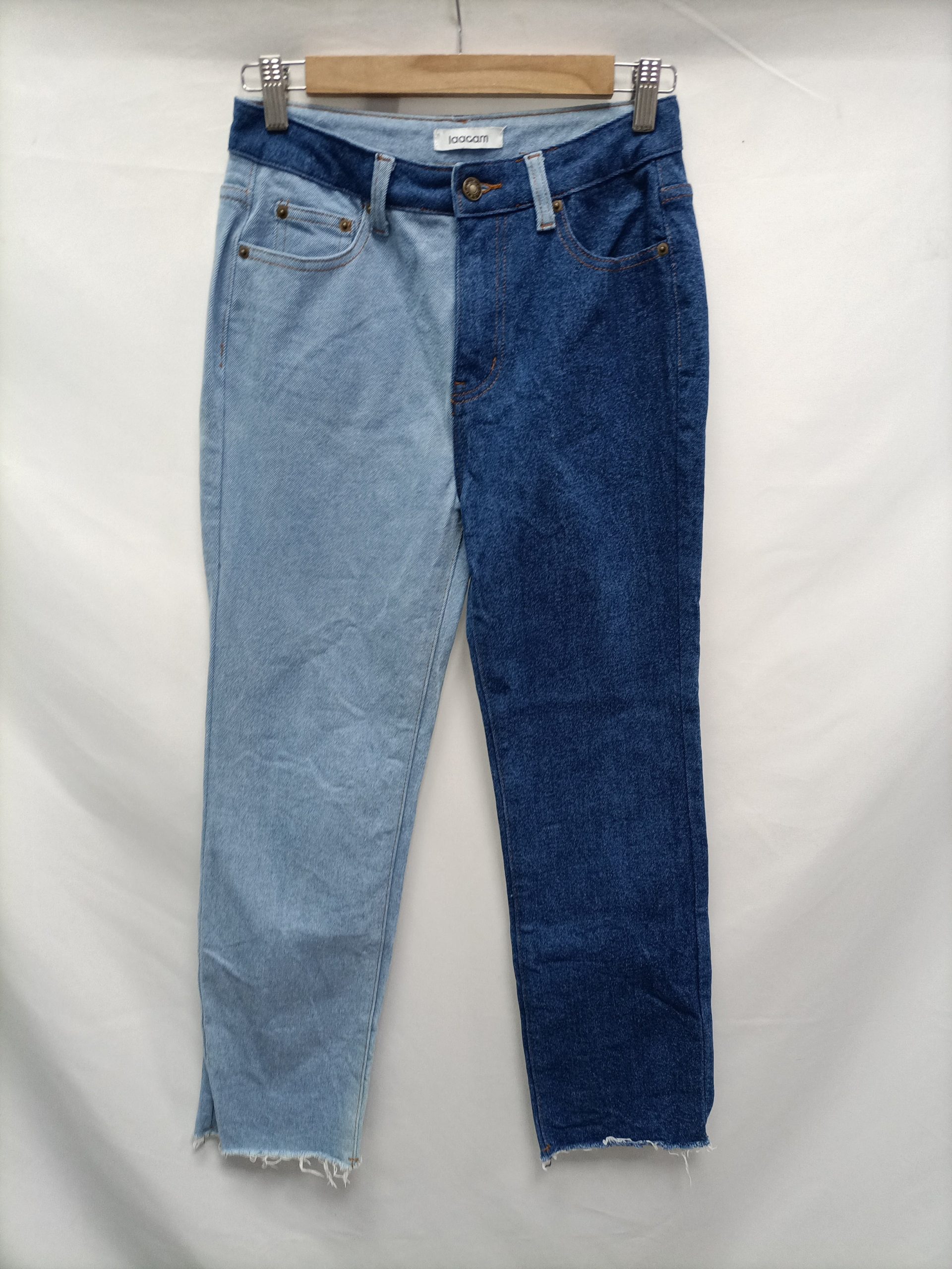 LAAGAM. Pantalón denim bicolor T.34