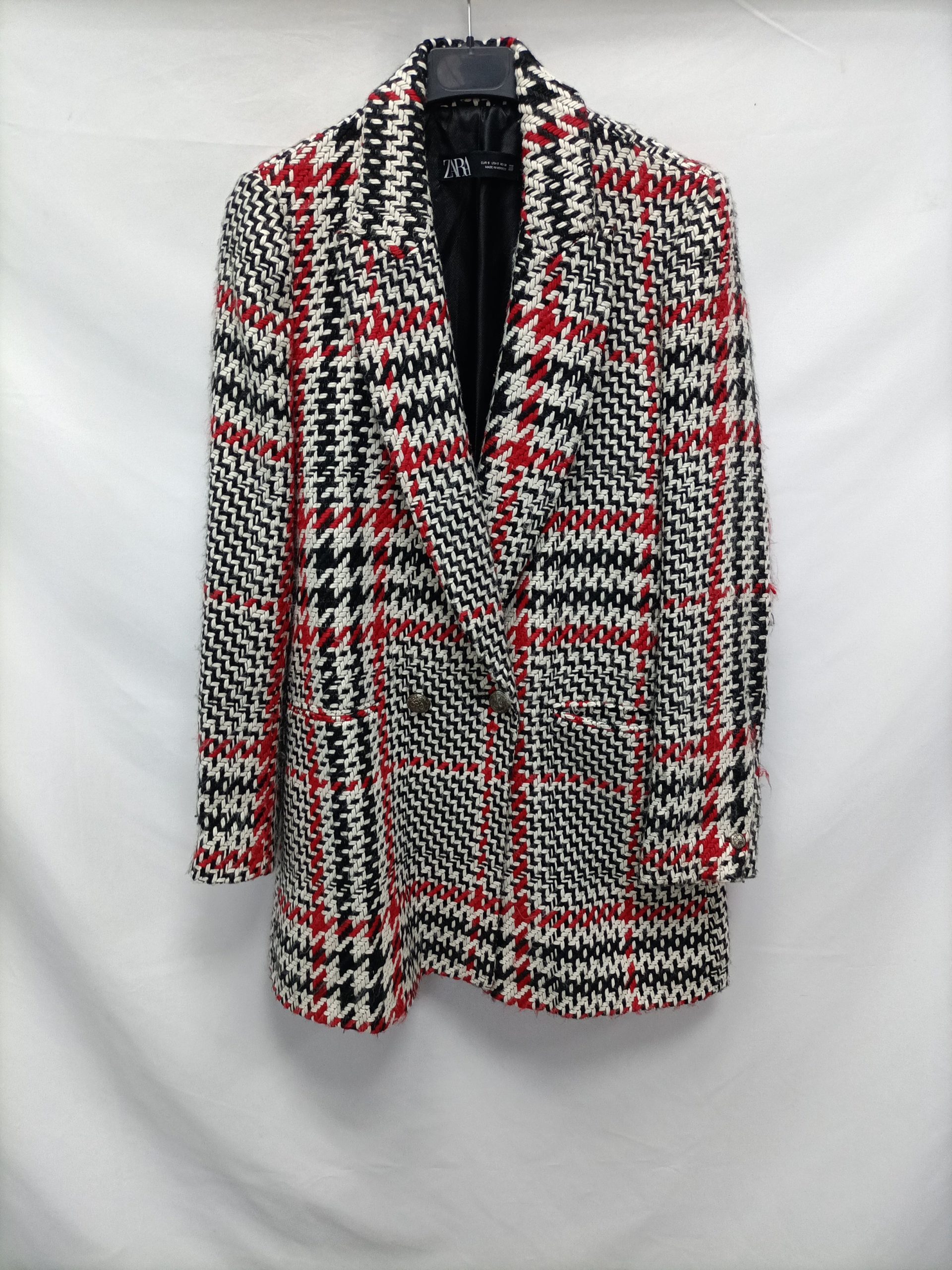 ZARA. Abrigo espiga de vestir T.s