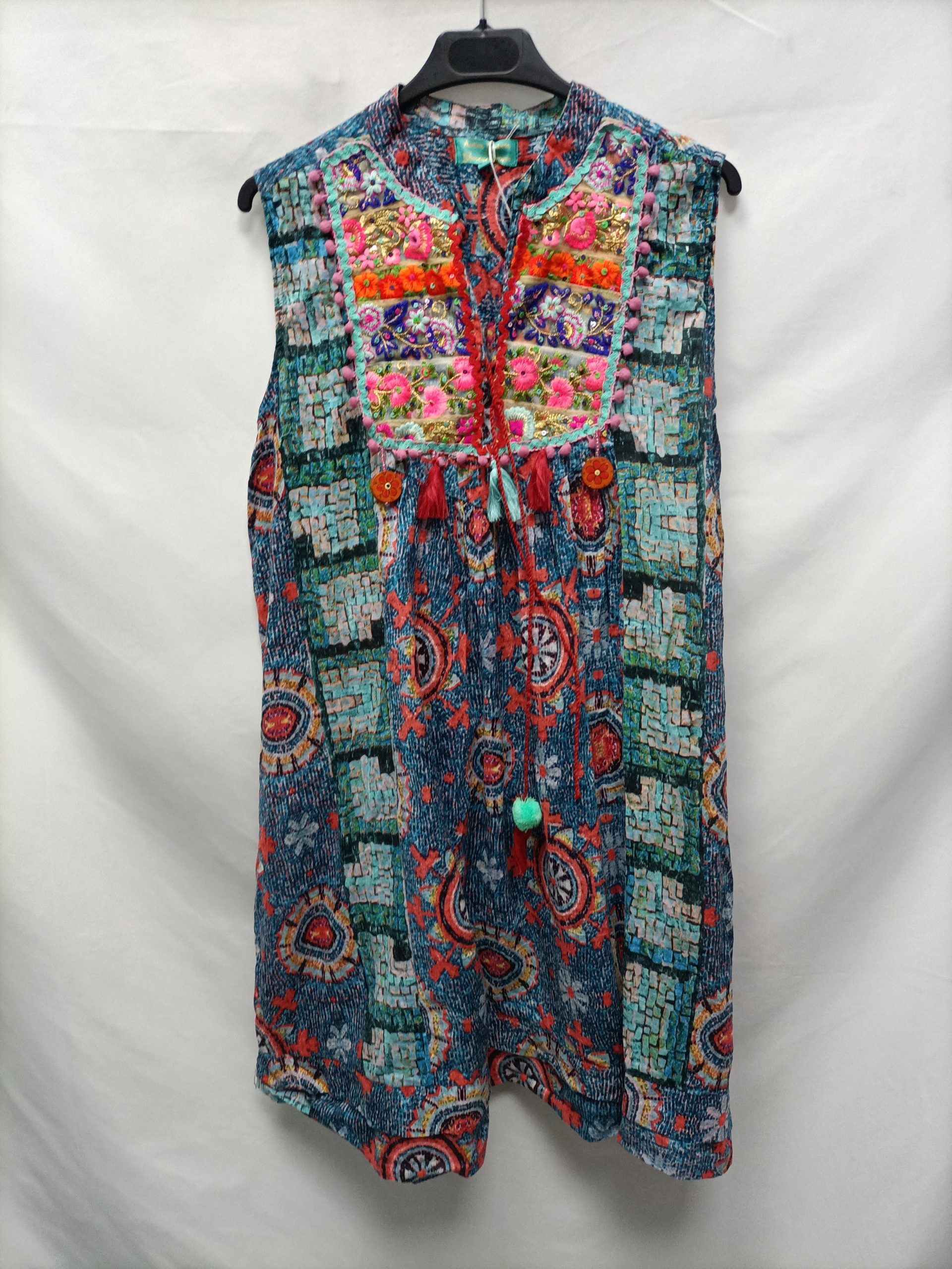 ANTICA SANTORIA. Vestido romántico T.xs