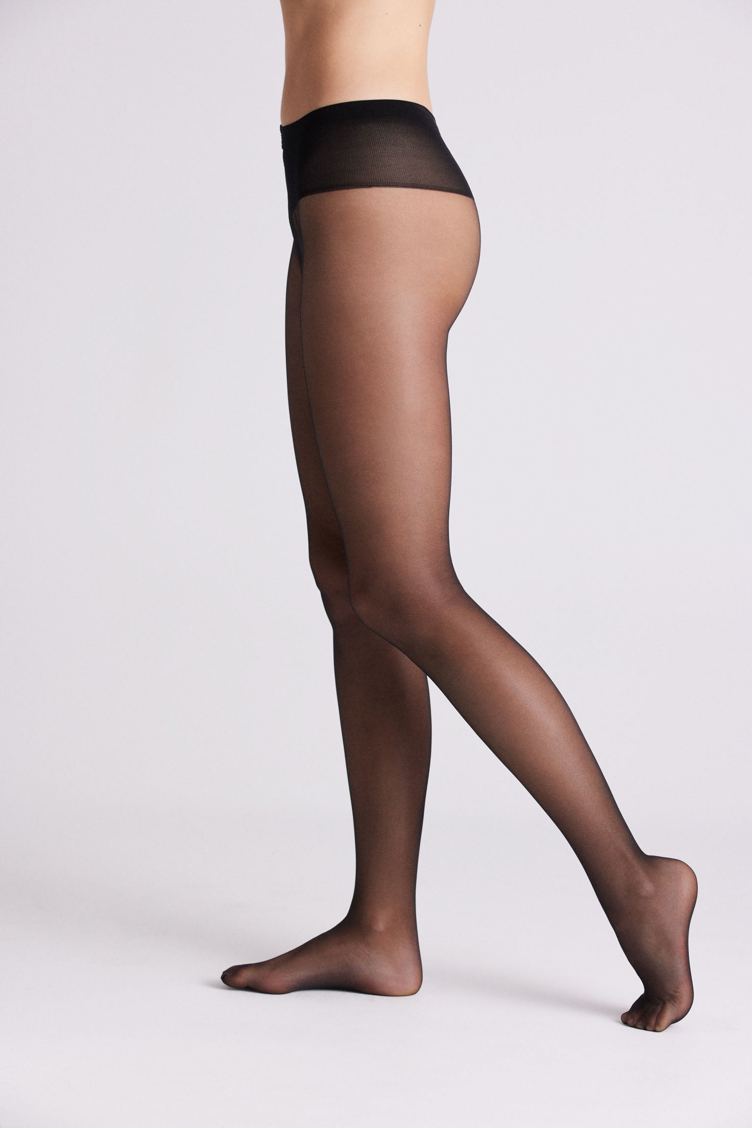 Panty cintura baja 20 denier negro