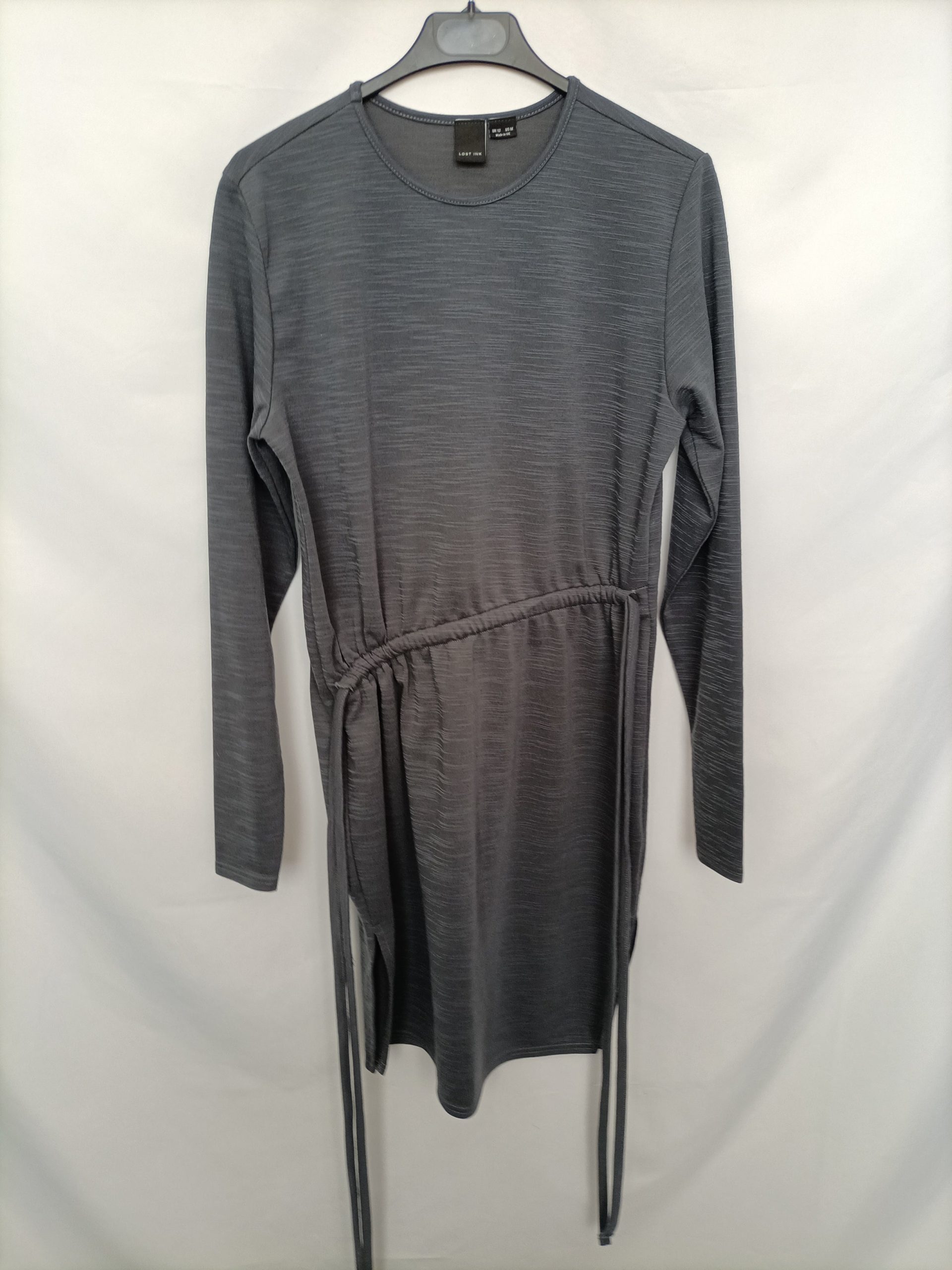 LOST INK. Vestido gris jaspeado T.m