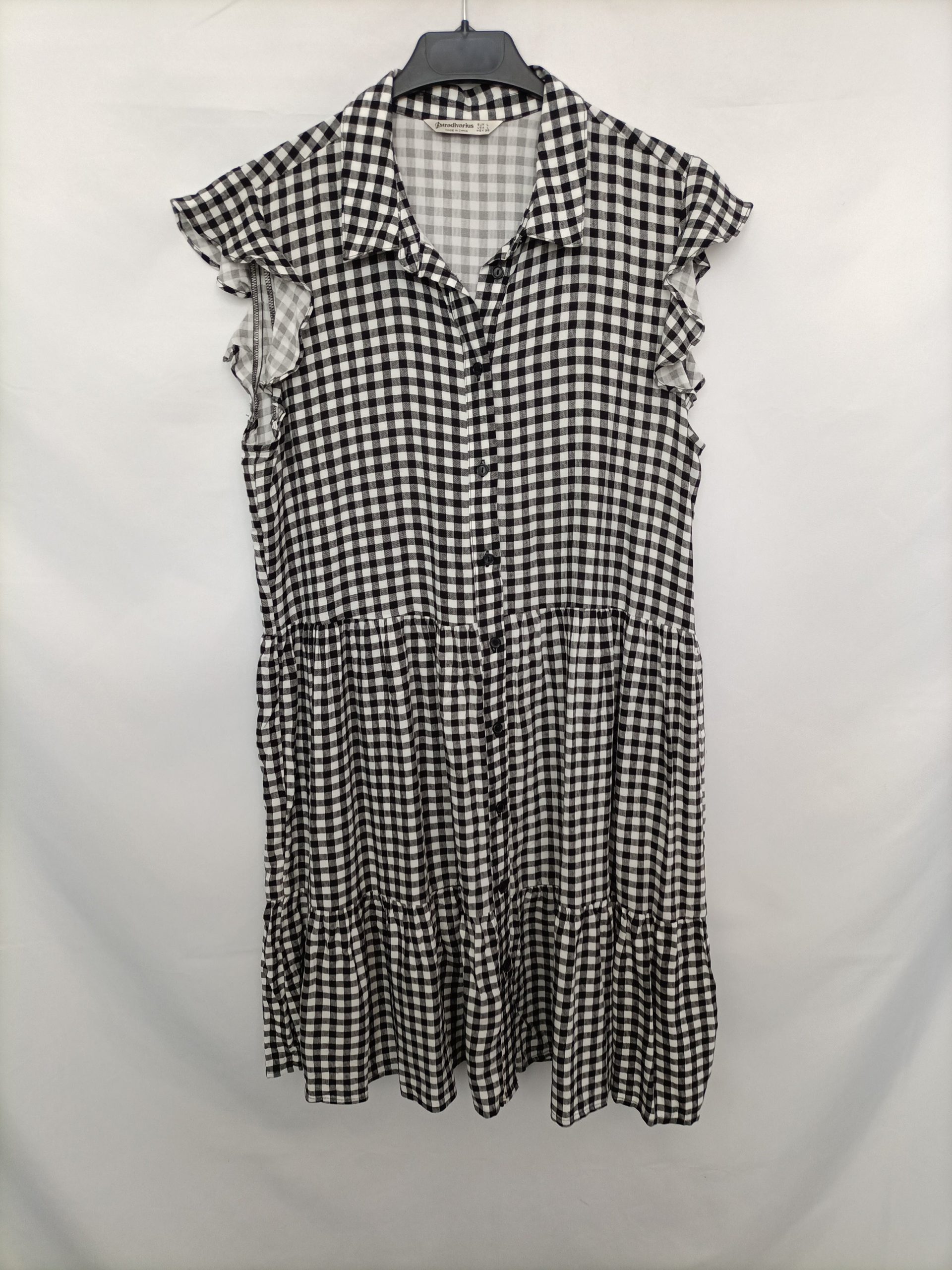 STRADIVARIUS. Vestido cuadros vichi T.l