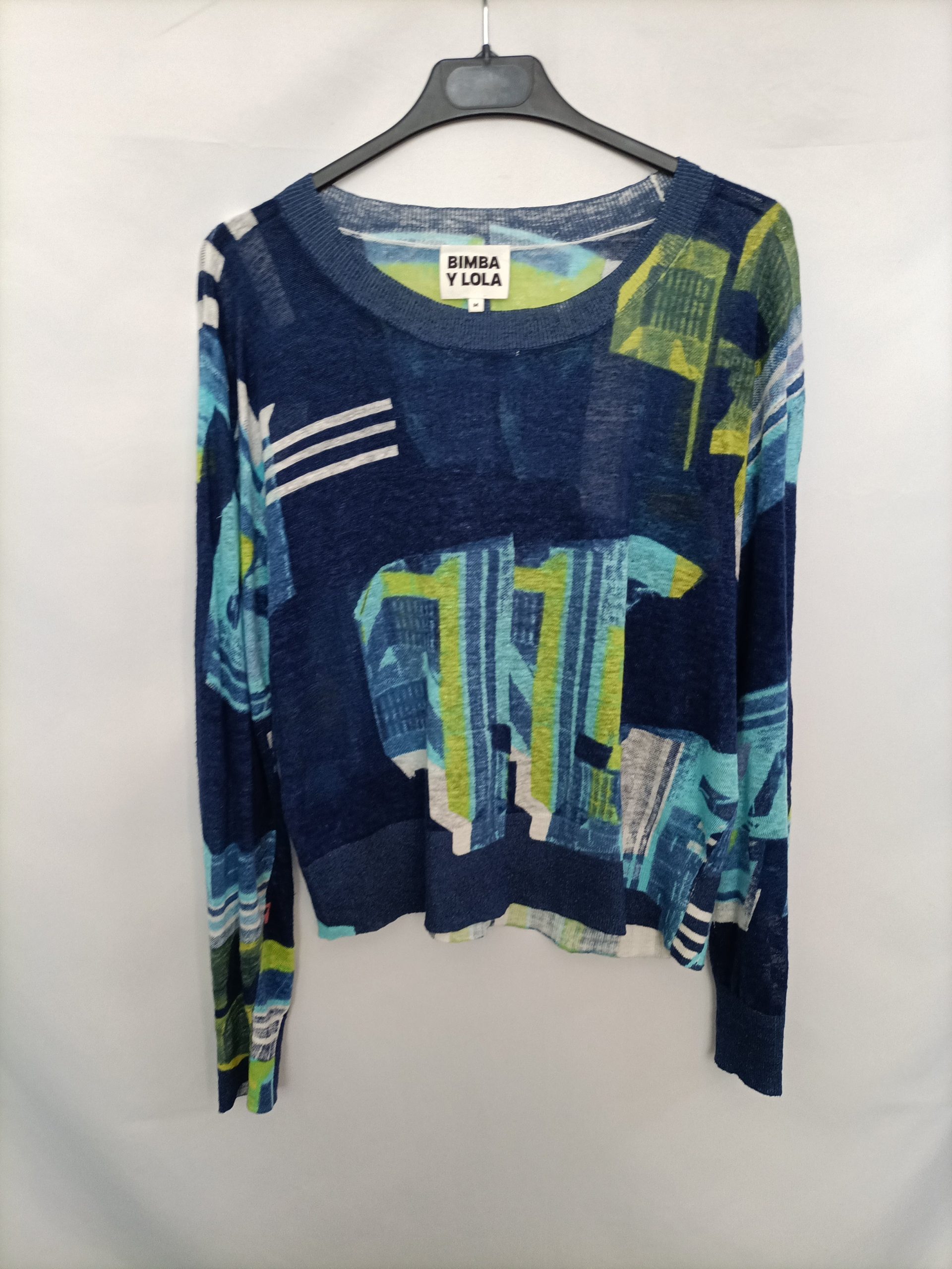 BIMBA Y LOLA. Jersey finito azul T.m